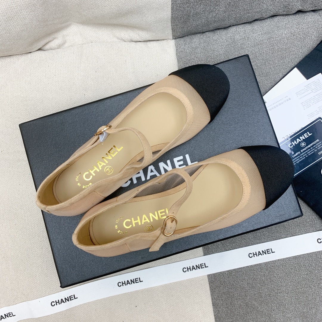 Bagsaaa Ch**el Mary Jane Beige 2.5 cm
