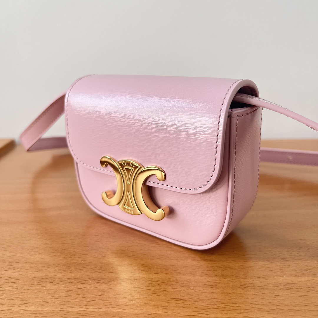 Bagsaaa Ce1i*e Mini Triomphe Light Pink Bag - 11x8x4cm