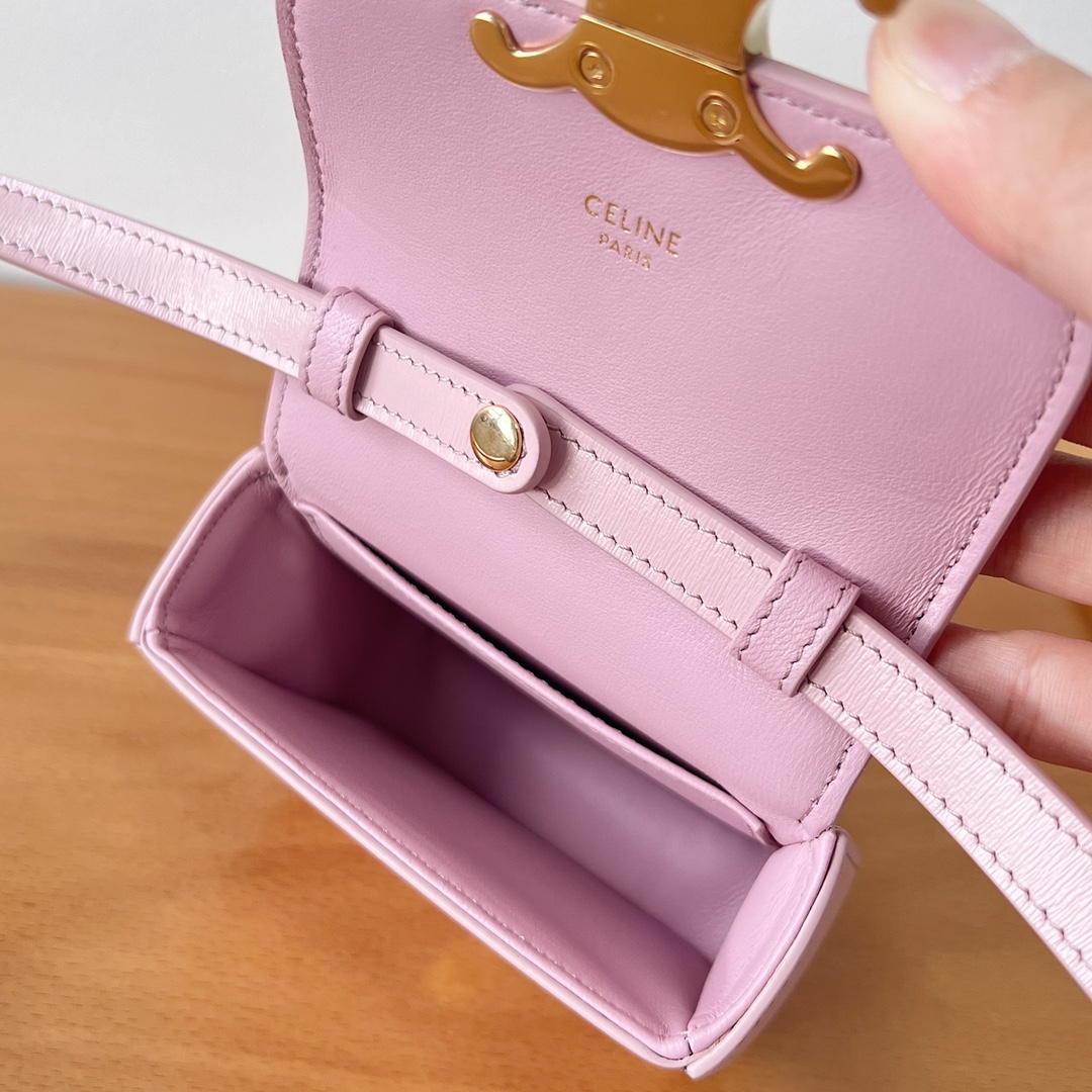 Bagsaaa Ce1i*e Mini Triomphe Light Pink Bag - 11x8x4cm