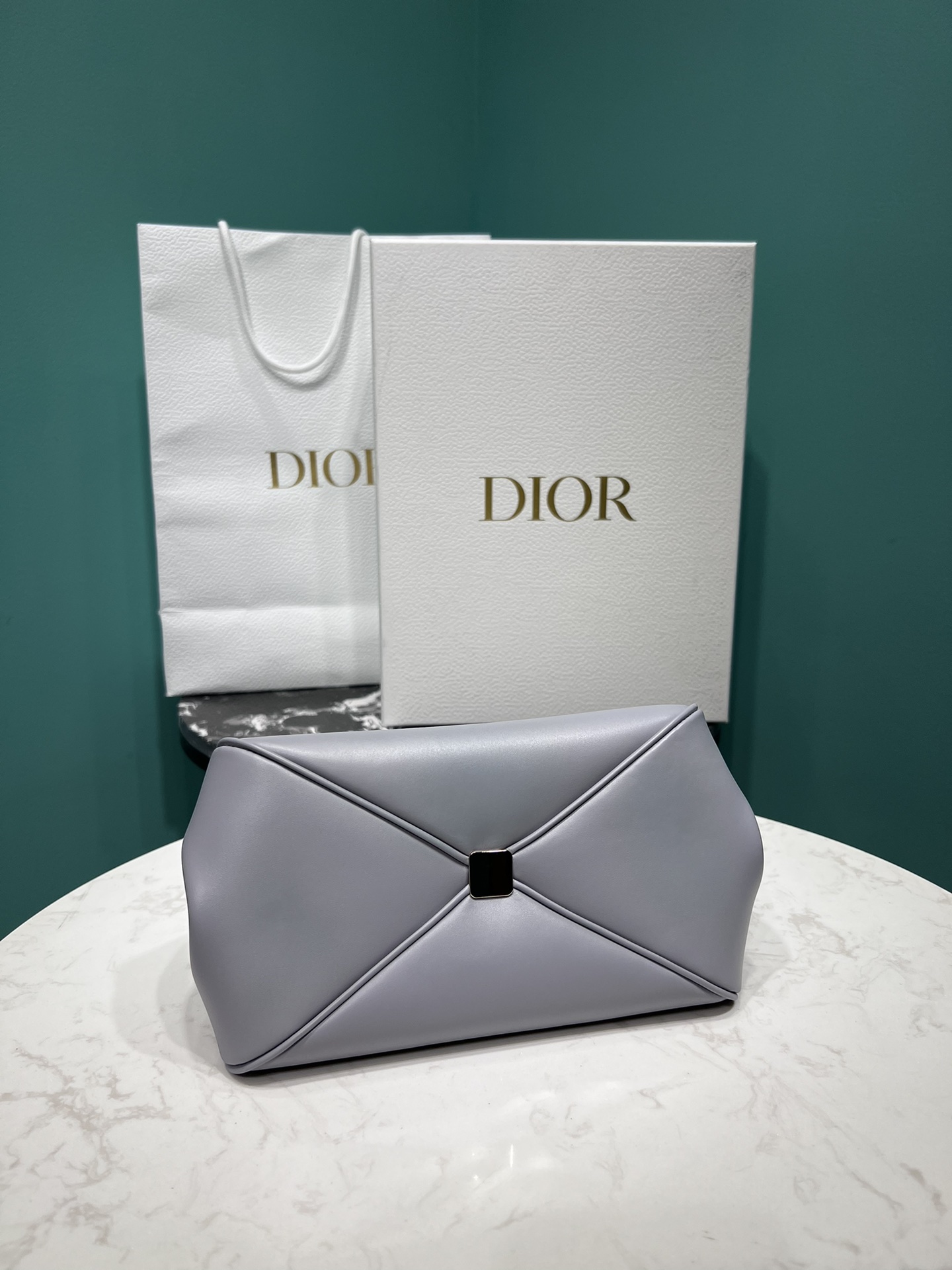 Bagsaaa D10r Small Key Blue Box Calfskin Bag - 22 x 12.5 x 12cm