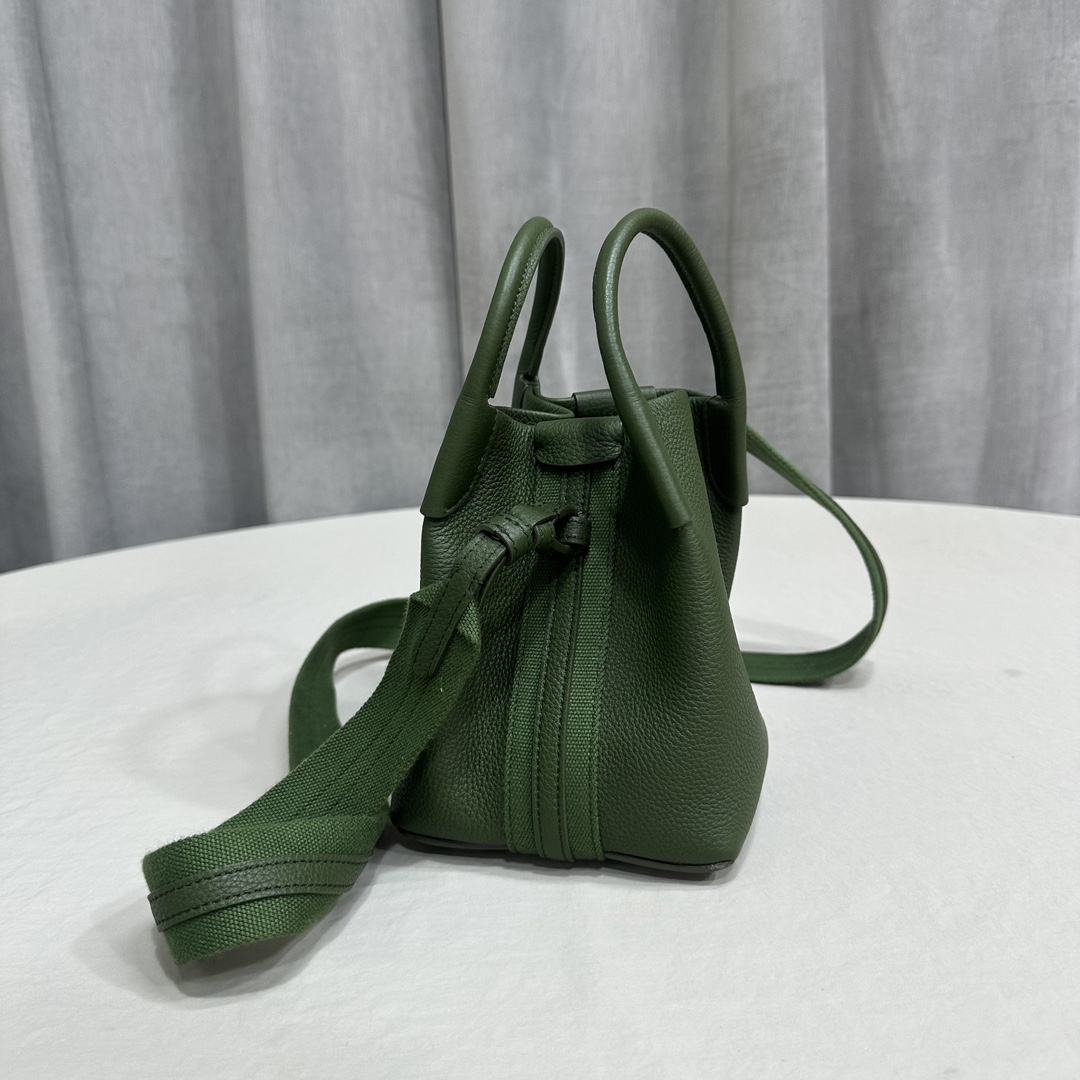 Bagsaaa L0r0 P1ana Bale Green Bucket Bag - 14*14*18cm