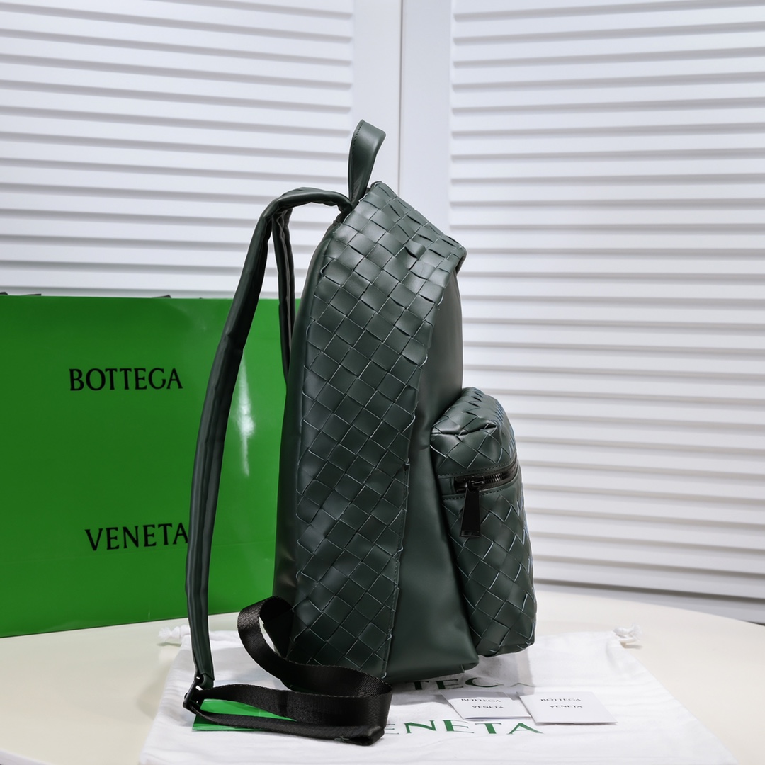 Bagsaaa B0tt*ga Ven*ta Intrecciato Dark Green leather backpack - 32*43cm