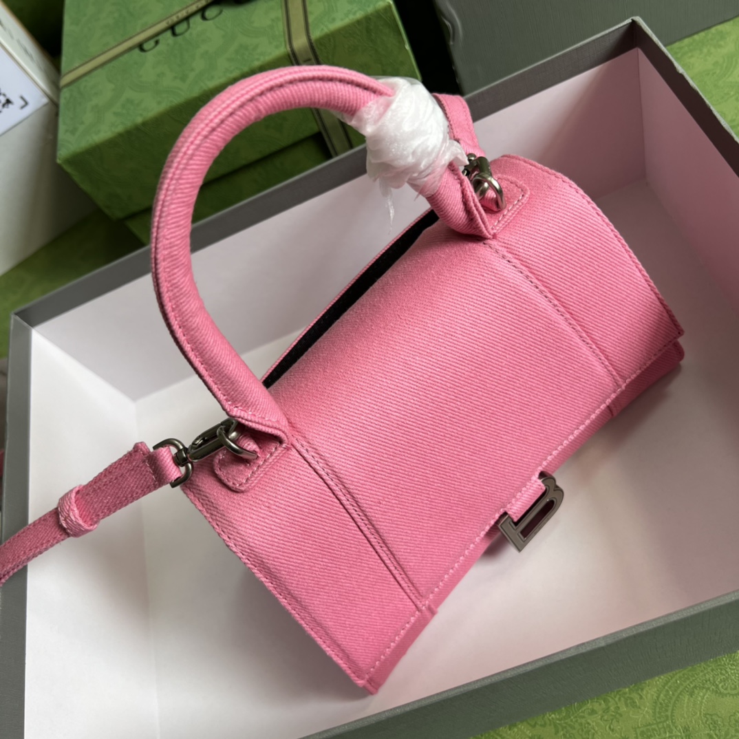 Bagsaaa Ba1en*iaga Hourglass Small Pink - 22.5*14.5*10cm
