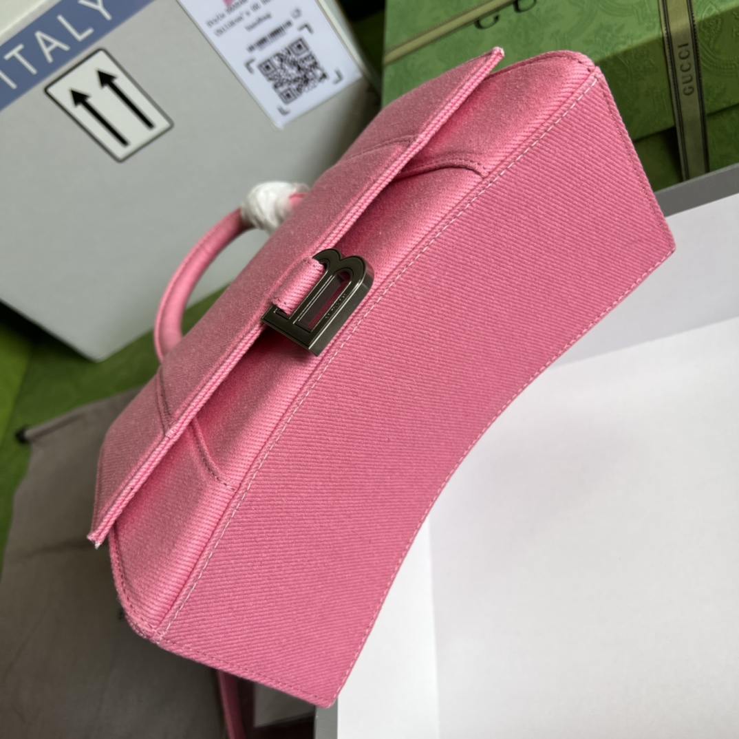 Bagsaaa Ba1en*iaga Hourglass Small Pink - 22.5*14.5*10cm