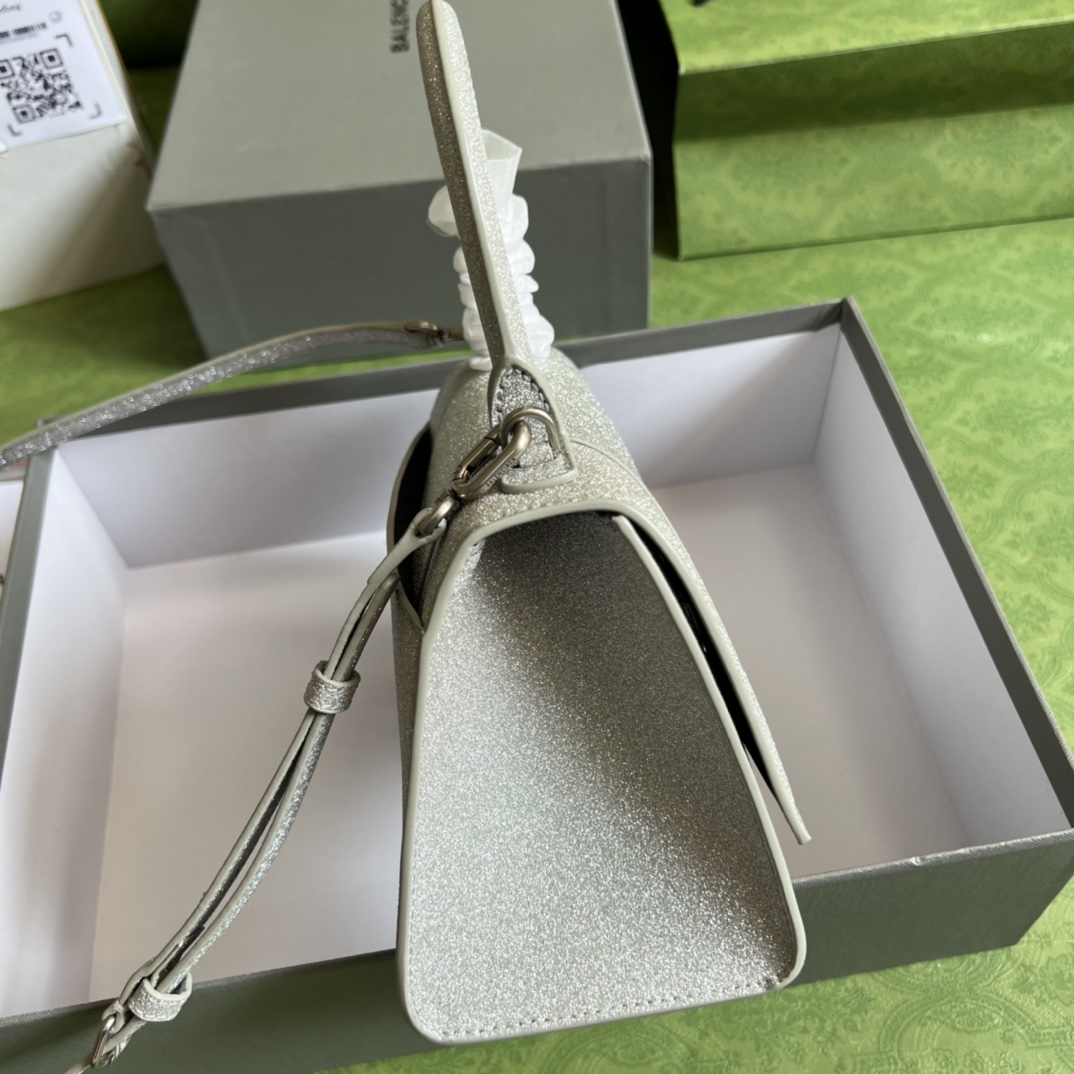 Bagsaaa Ba1en*iaga Hourglass Small Silver - 22.5*14.5*10cm