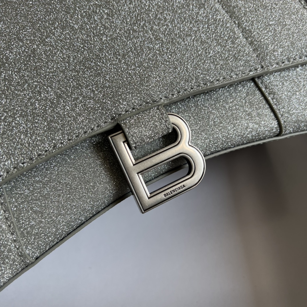 Bagsaaa Ba1en*iaga Hourglass Small Silver - 22.5*14.5*10cm