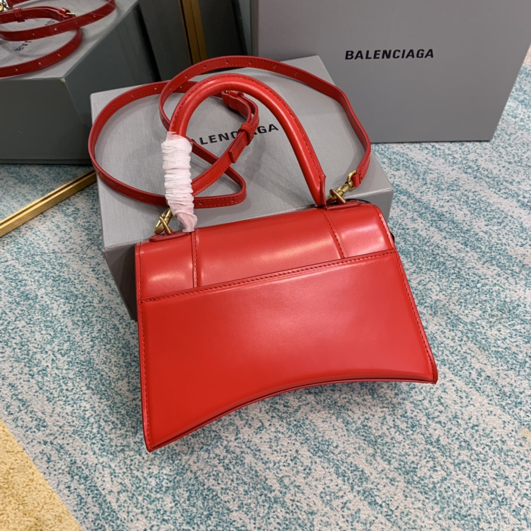 Bagsaaa Ba1en*iaga Hourglass Small Red Gold Silver - 22.5*14.5*10cm