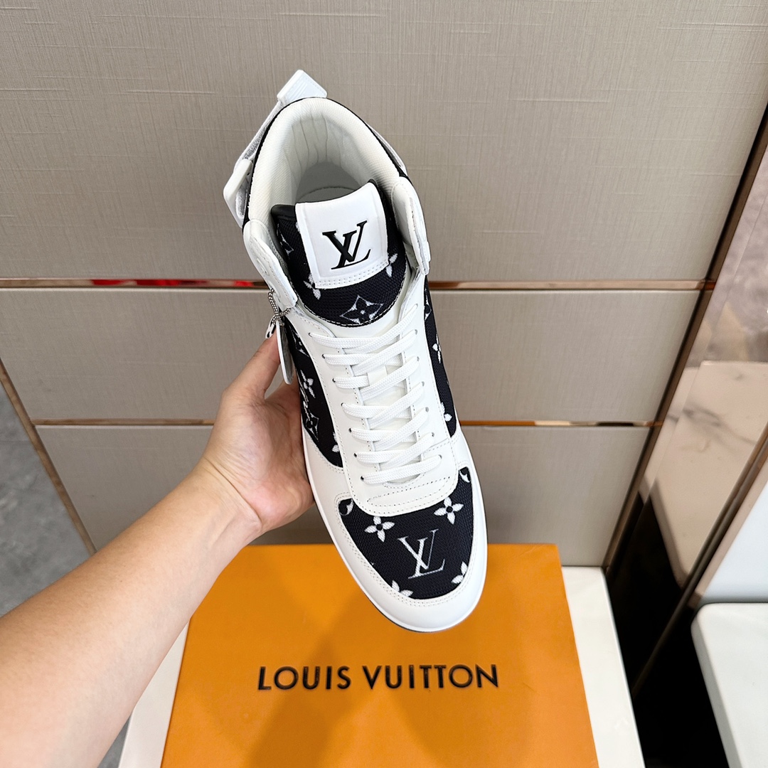 Bagsaaa L0vis Vvtt0n High Top Black Sneakers