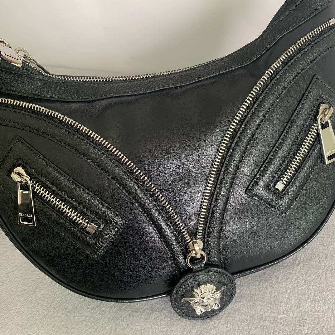 Bagsaaa Versace Medusa Repeat Leather Shoulder Bag - 29 x 5 x 18cm