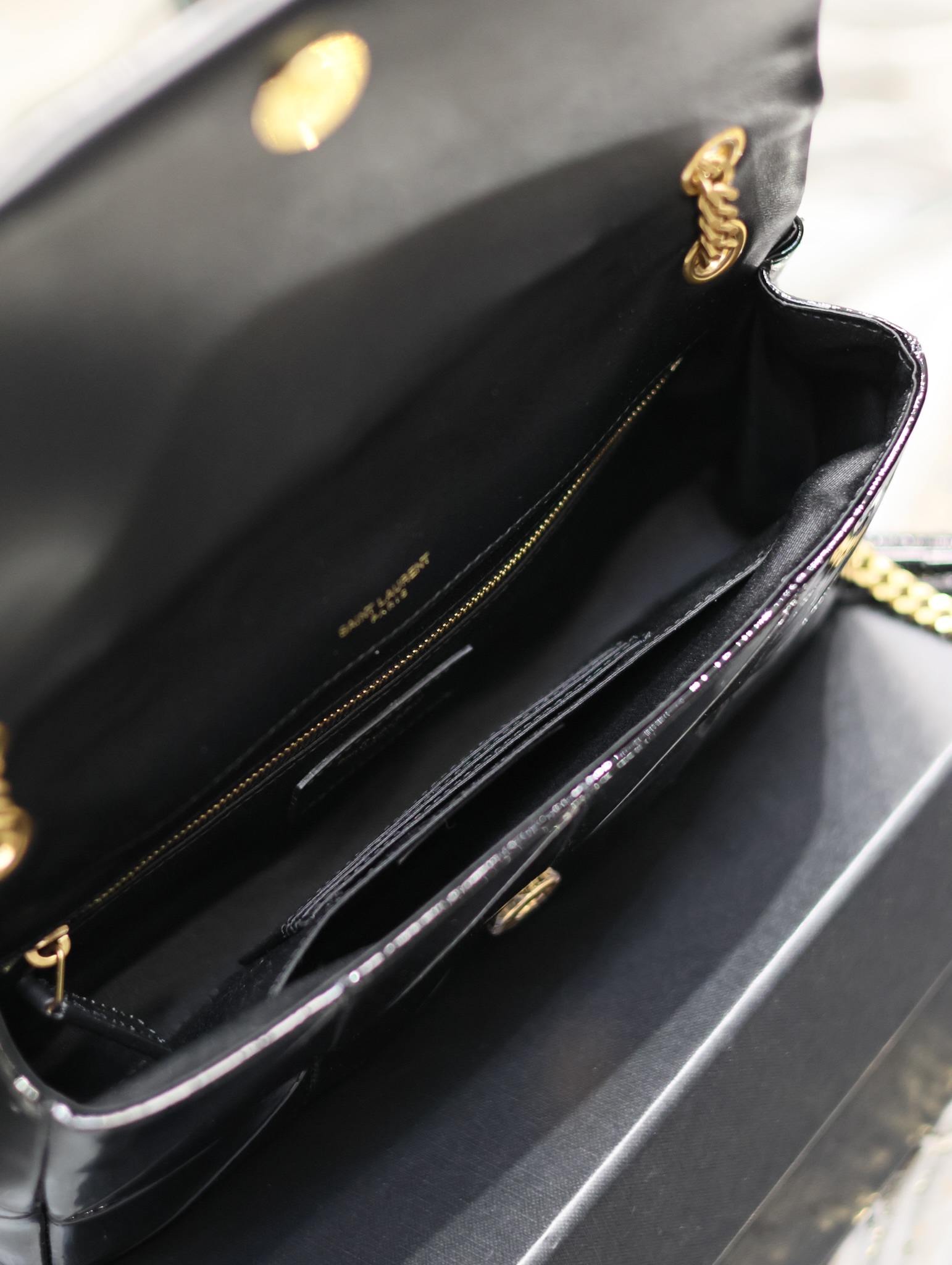 Bagsaaa Y51 Jaime Patent Black Bag - 25x15x7.5cm