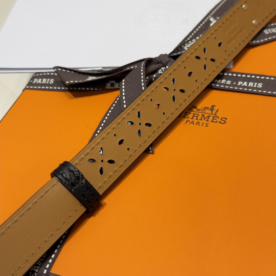 Bagsaaa H**me5 Kelly Belt 1.8cm Black 