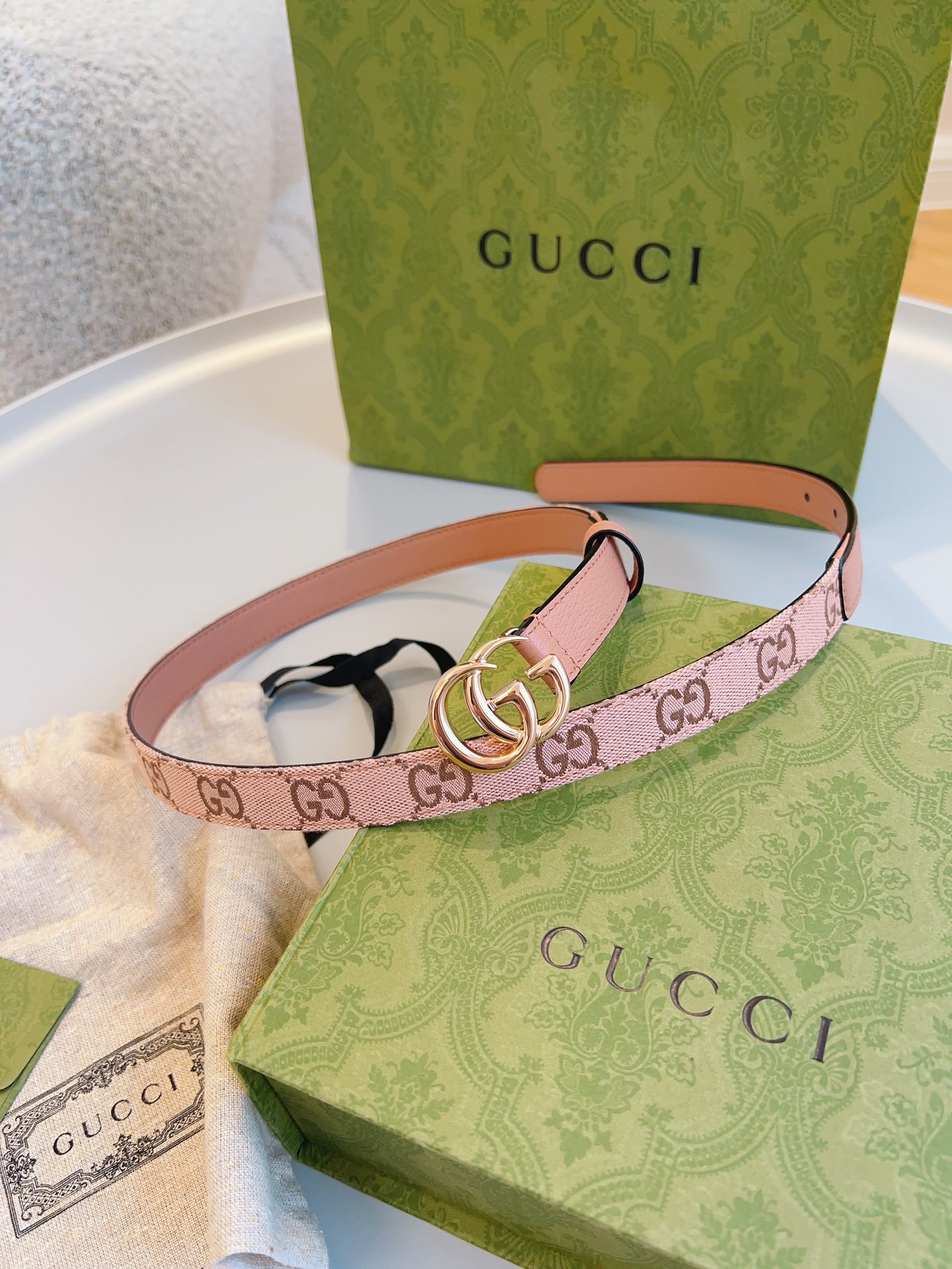Bagsaaa Gvc*1 Pink Belt 2cm