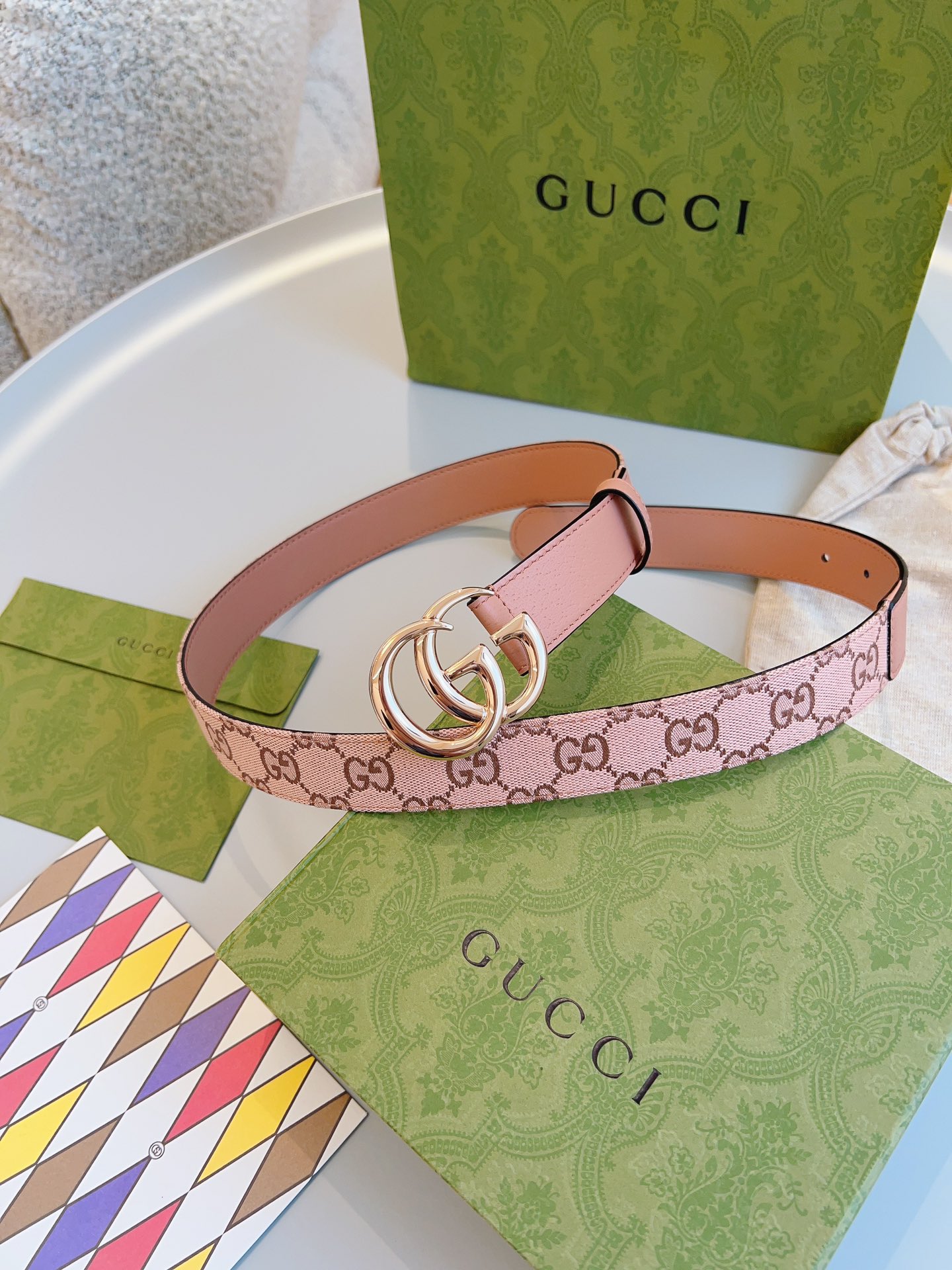 Bagsaaa Gvc*1 Pink Belt 3cm
