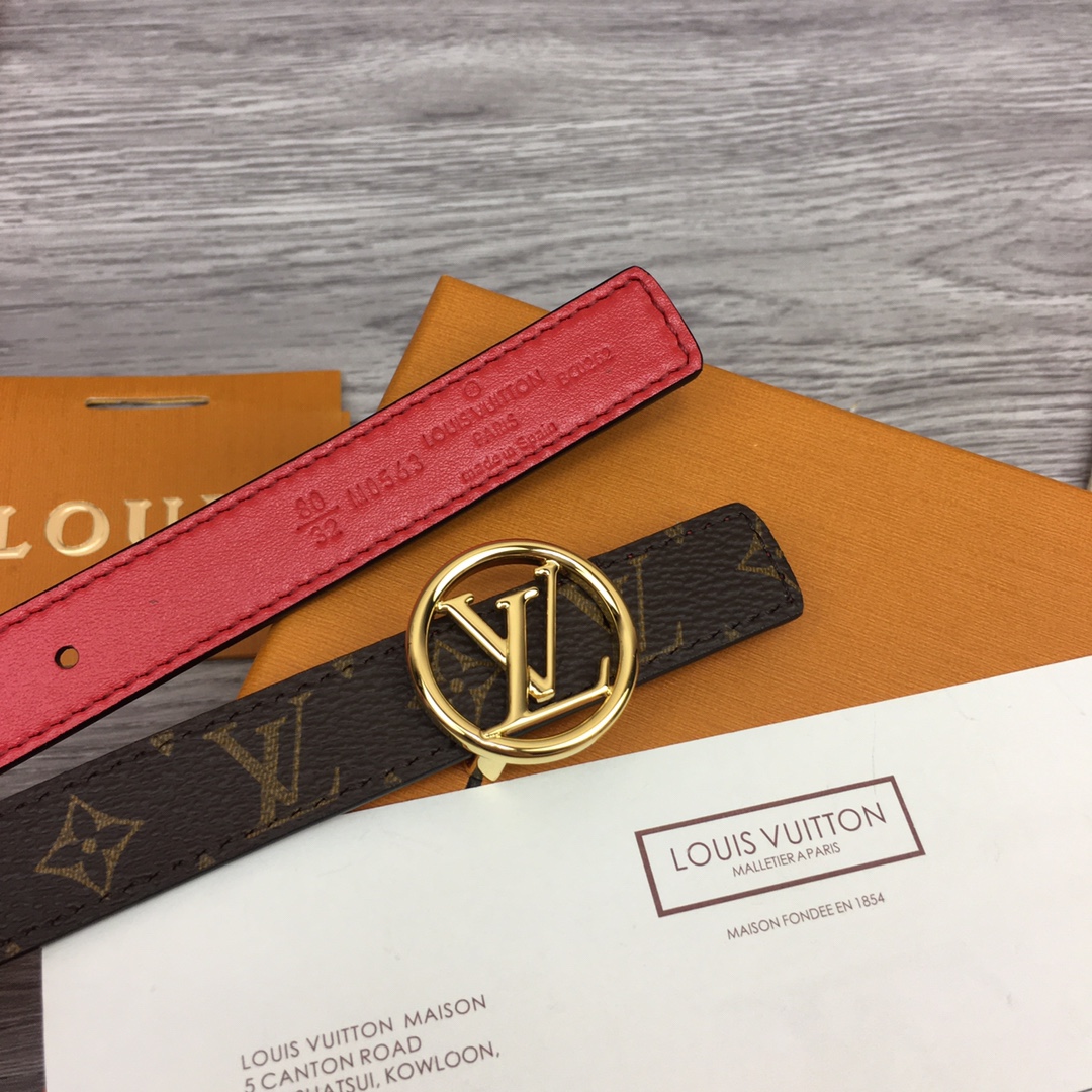 Bagsaaa L0vis Vvtt0n LV Circle 35mm Reversible Red