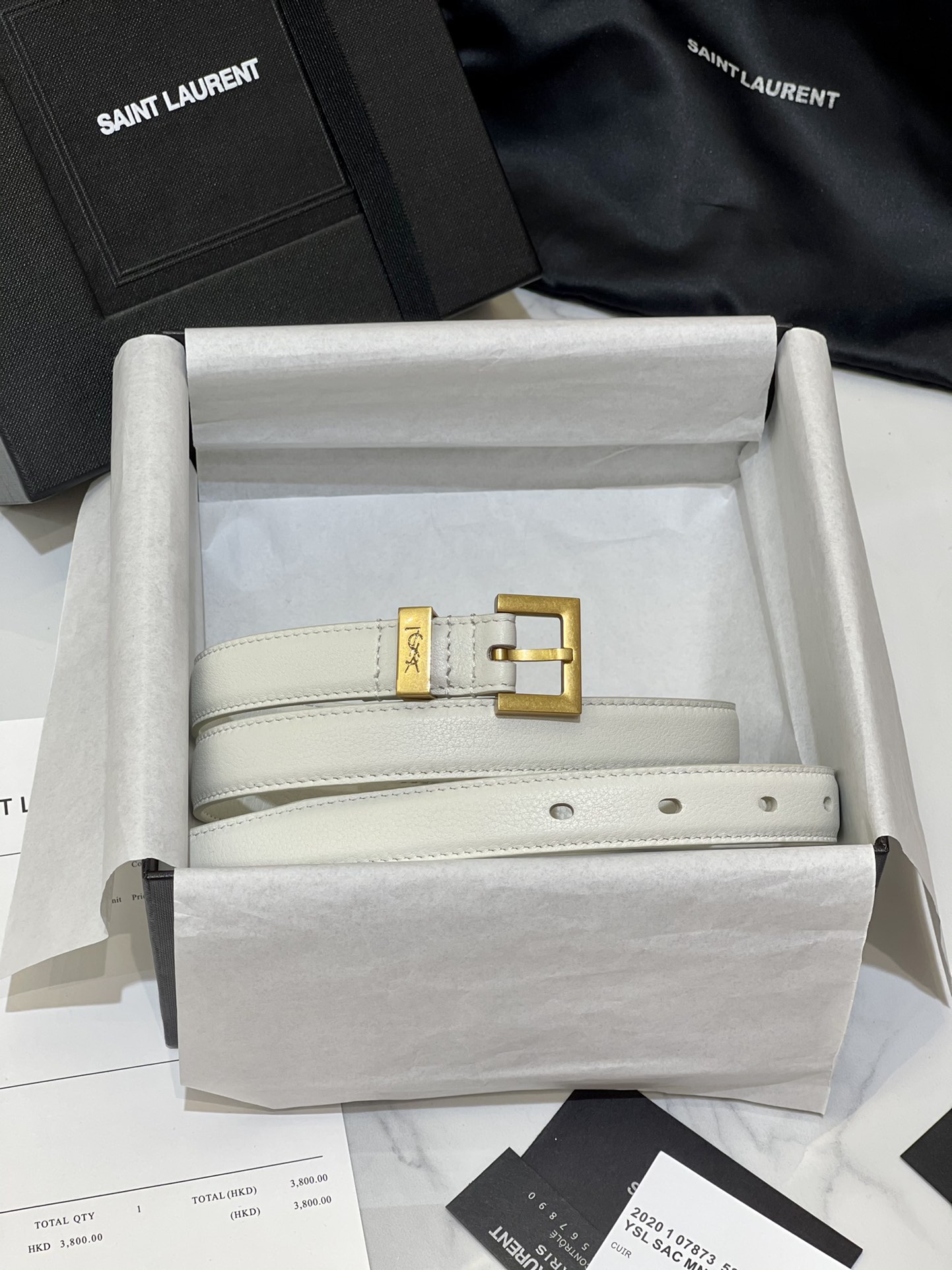 Bagsaaa Y51 White Belt 2cm