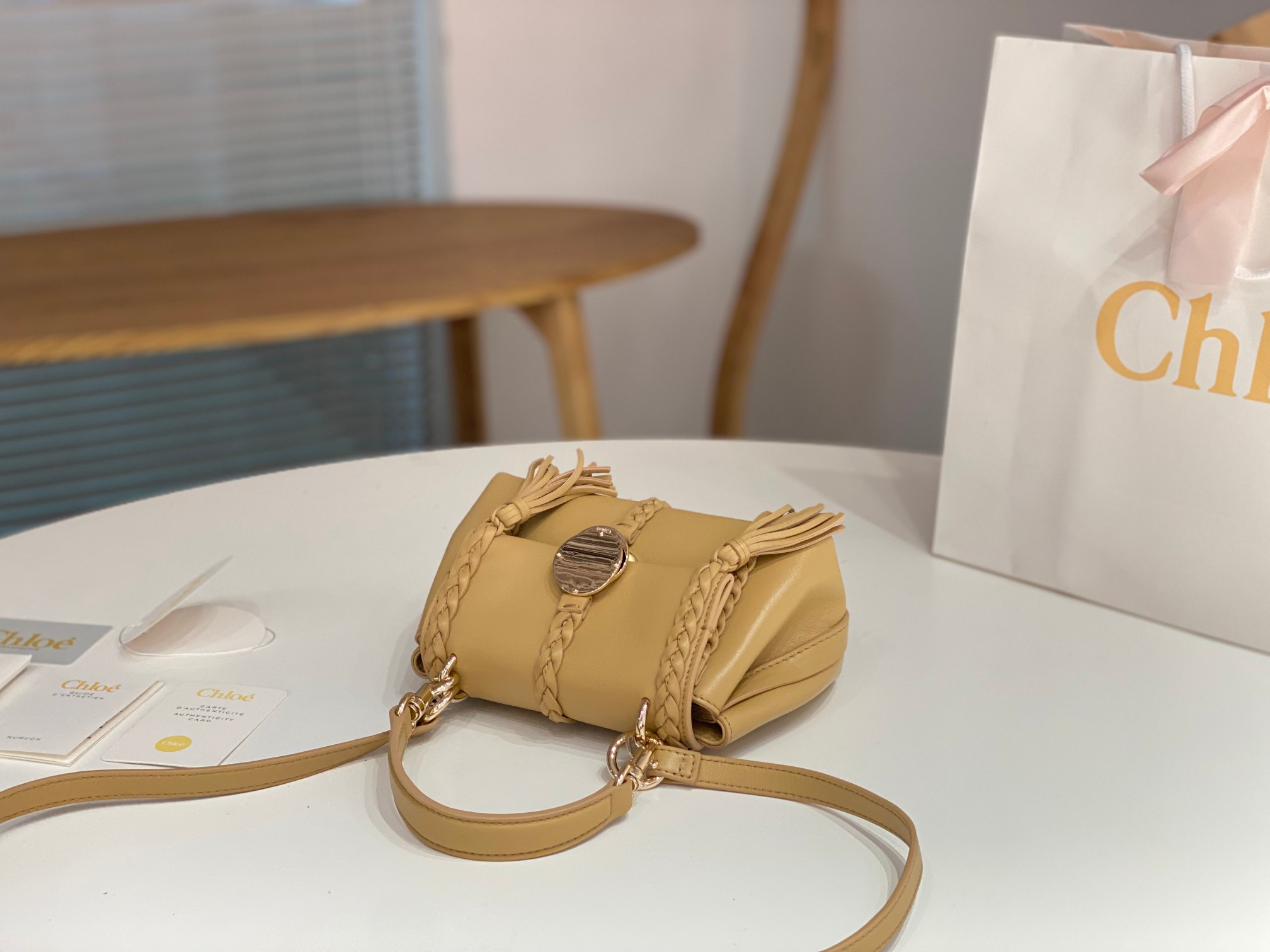 Bagsaaa Chloe Penelope Mini Yellow Bag - 22x14x9cm