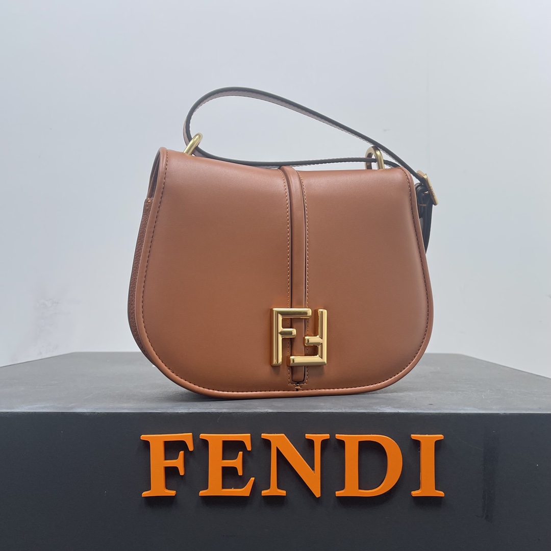 Bagsaaa F**di Cmon Brown leather bag - 25x20x7cm