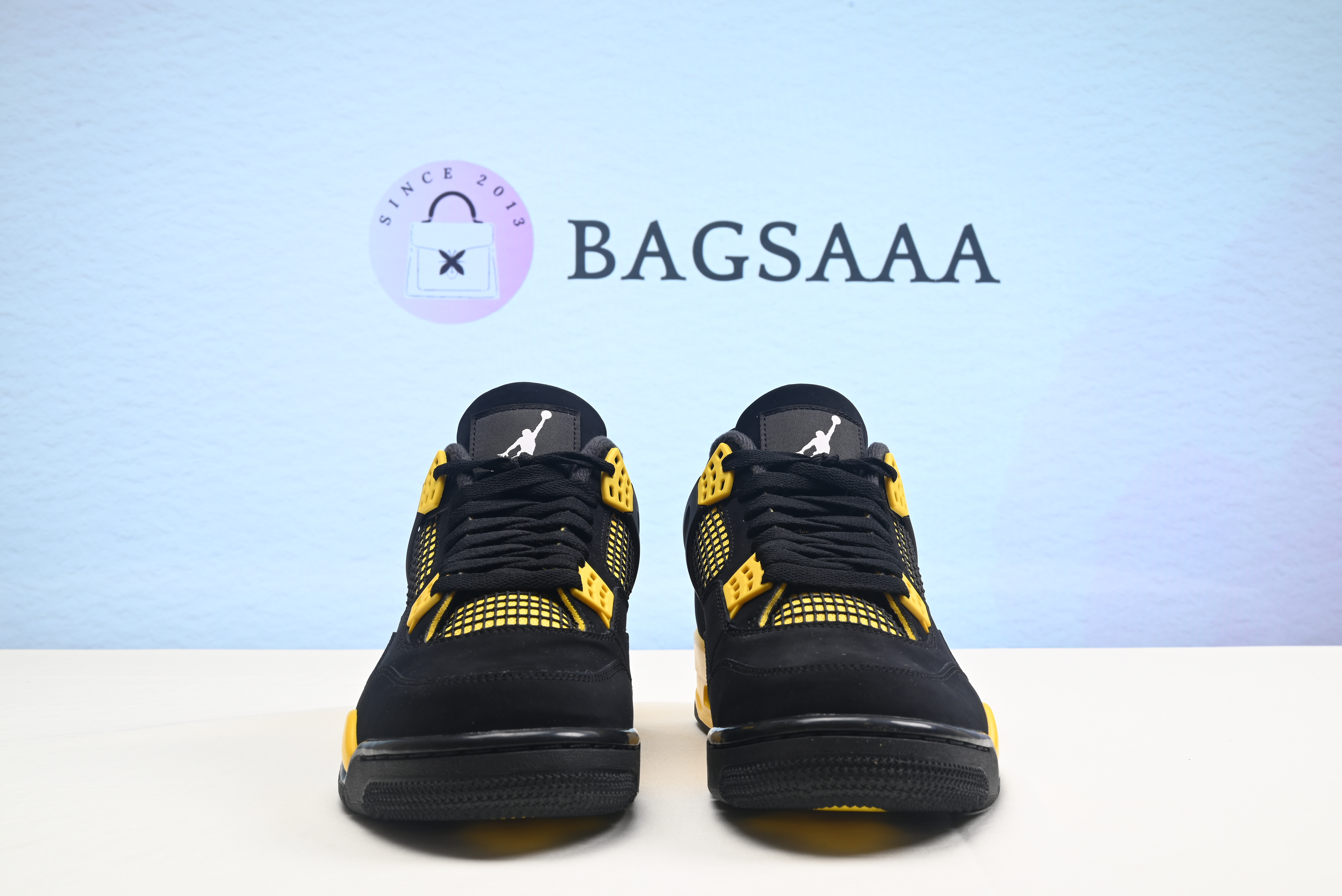 Bagsaaa Air Jordan 4 Thunder Black and Yellow