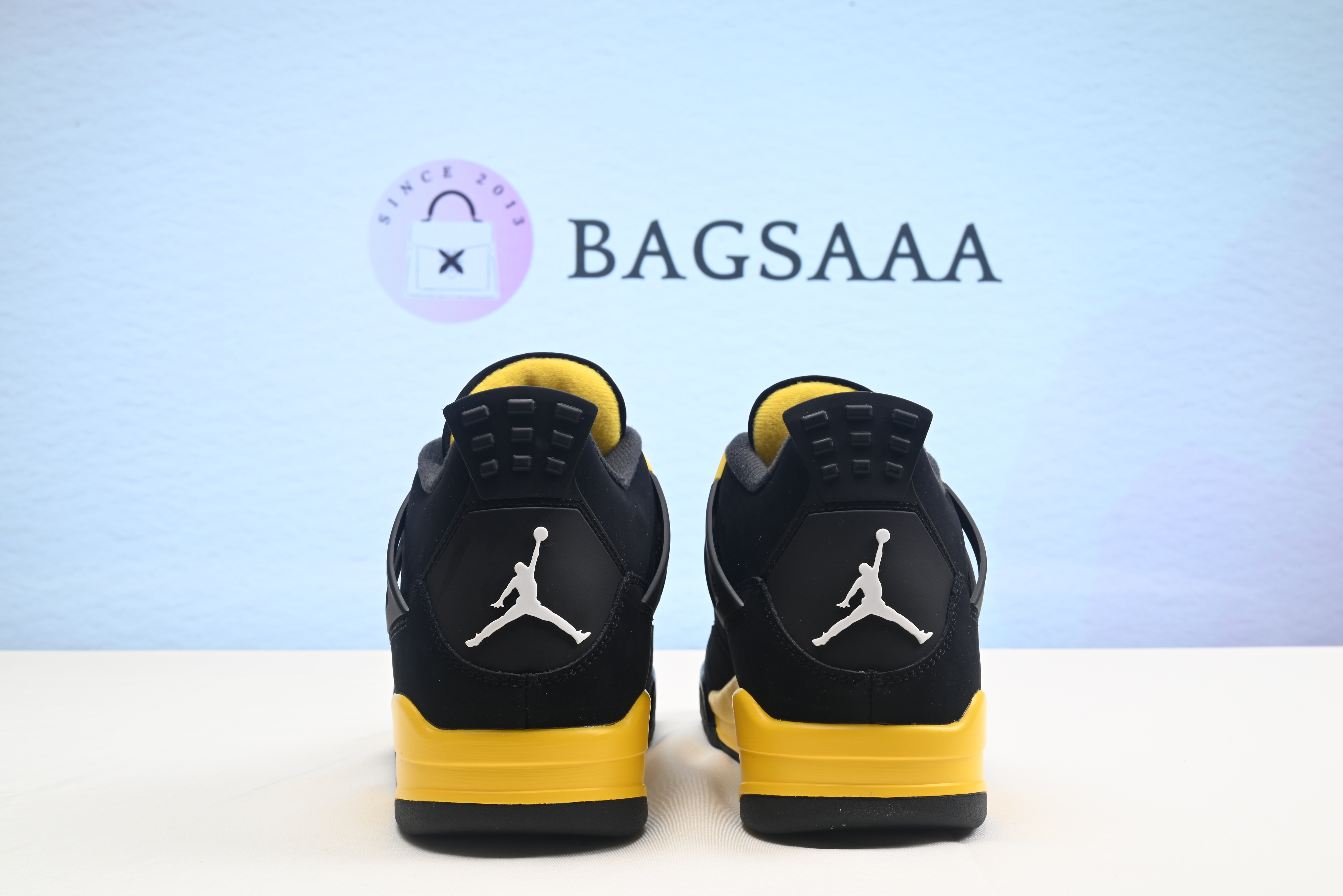 Bagsaaa Air Jordan 4 Thunder Black and Yellow