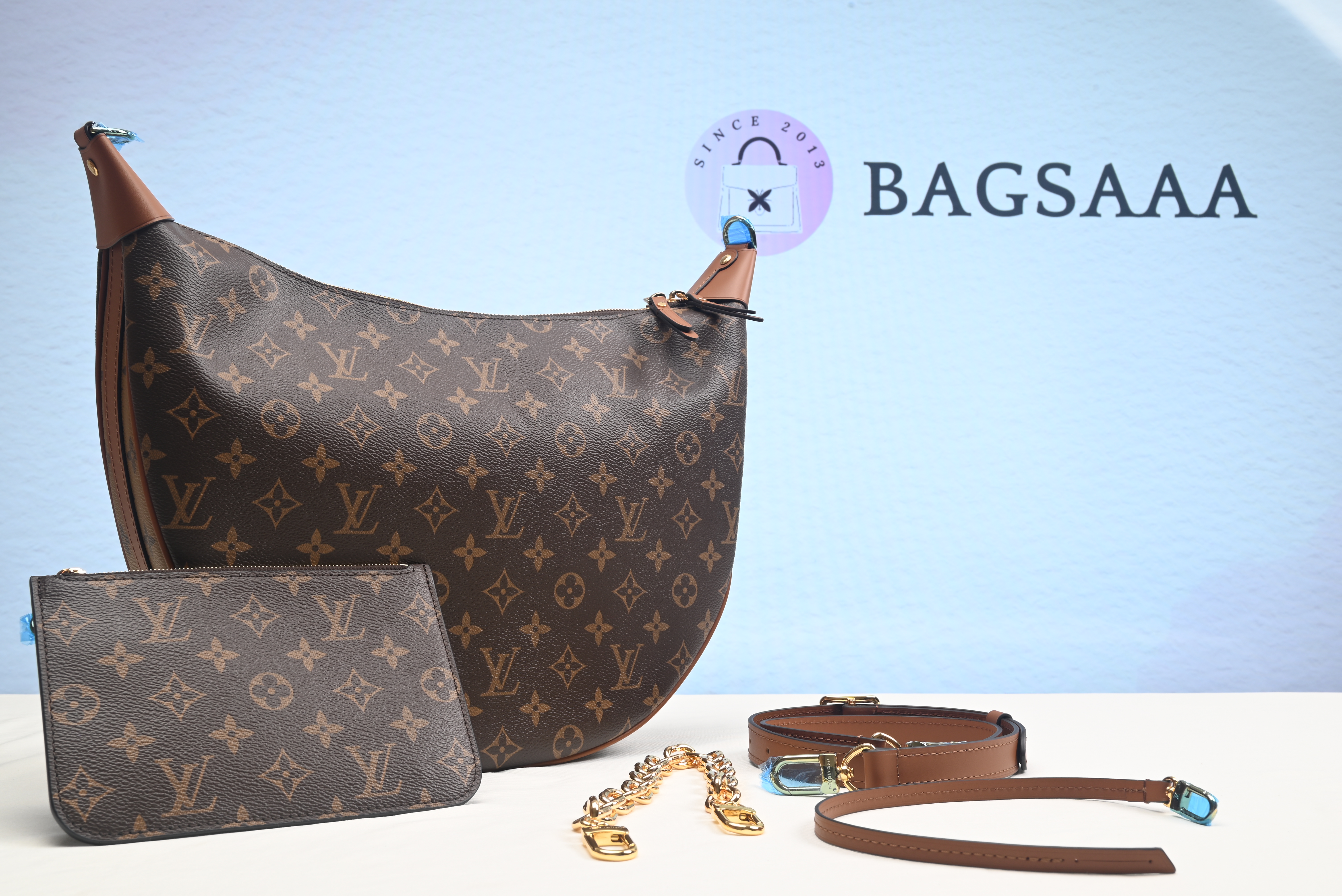 Bagsaaa L0vis Vvtt0n LV Loop Hobo Monogram Canvas Brown - M46311 - 10cm x 26cm x 38cm