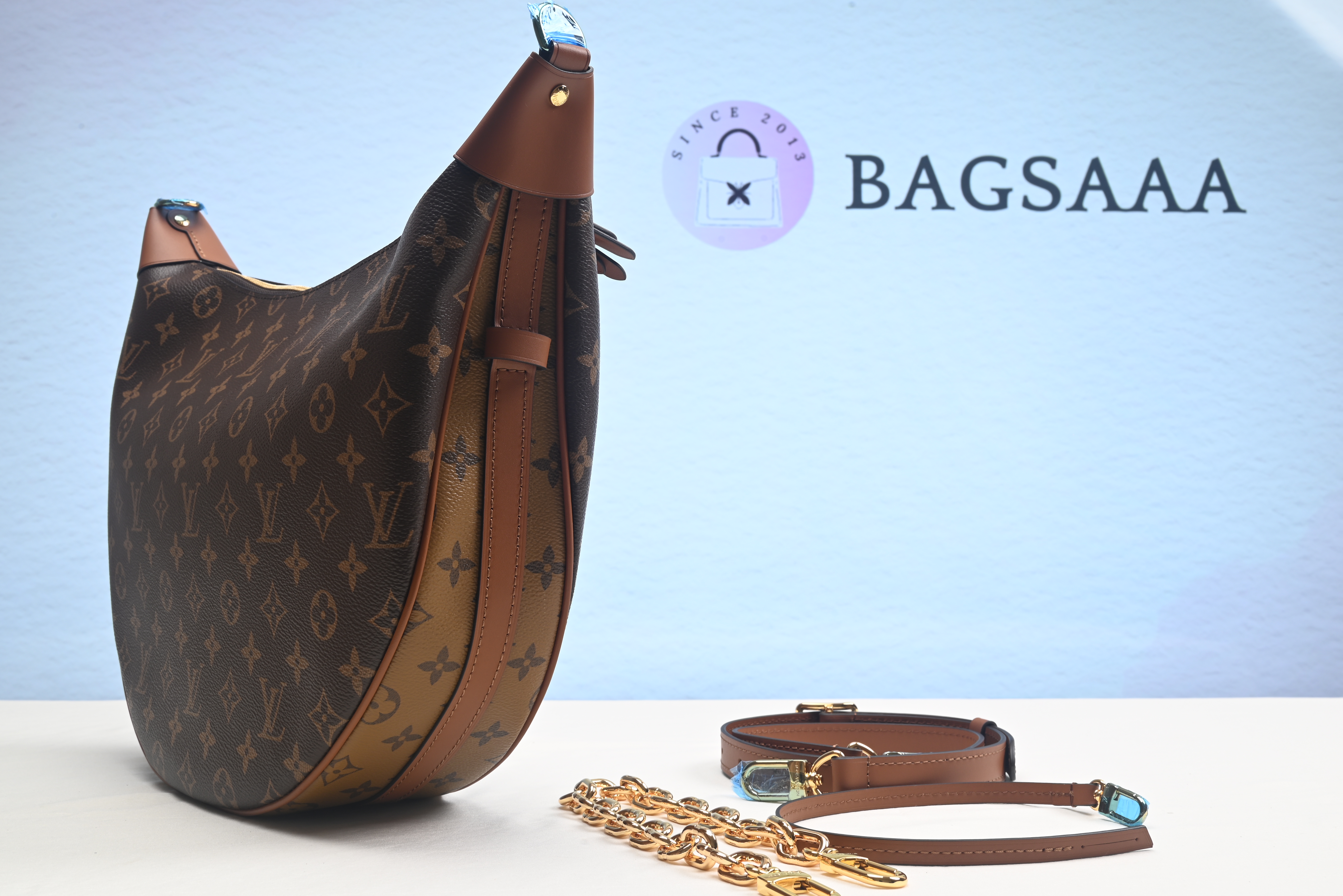 Bagsaaa L0vis Vvtt0n LV Loop Hobo Monogram Canvas Brown - M46311 - 10cm x 26cm x 38cm