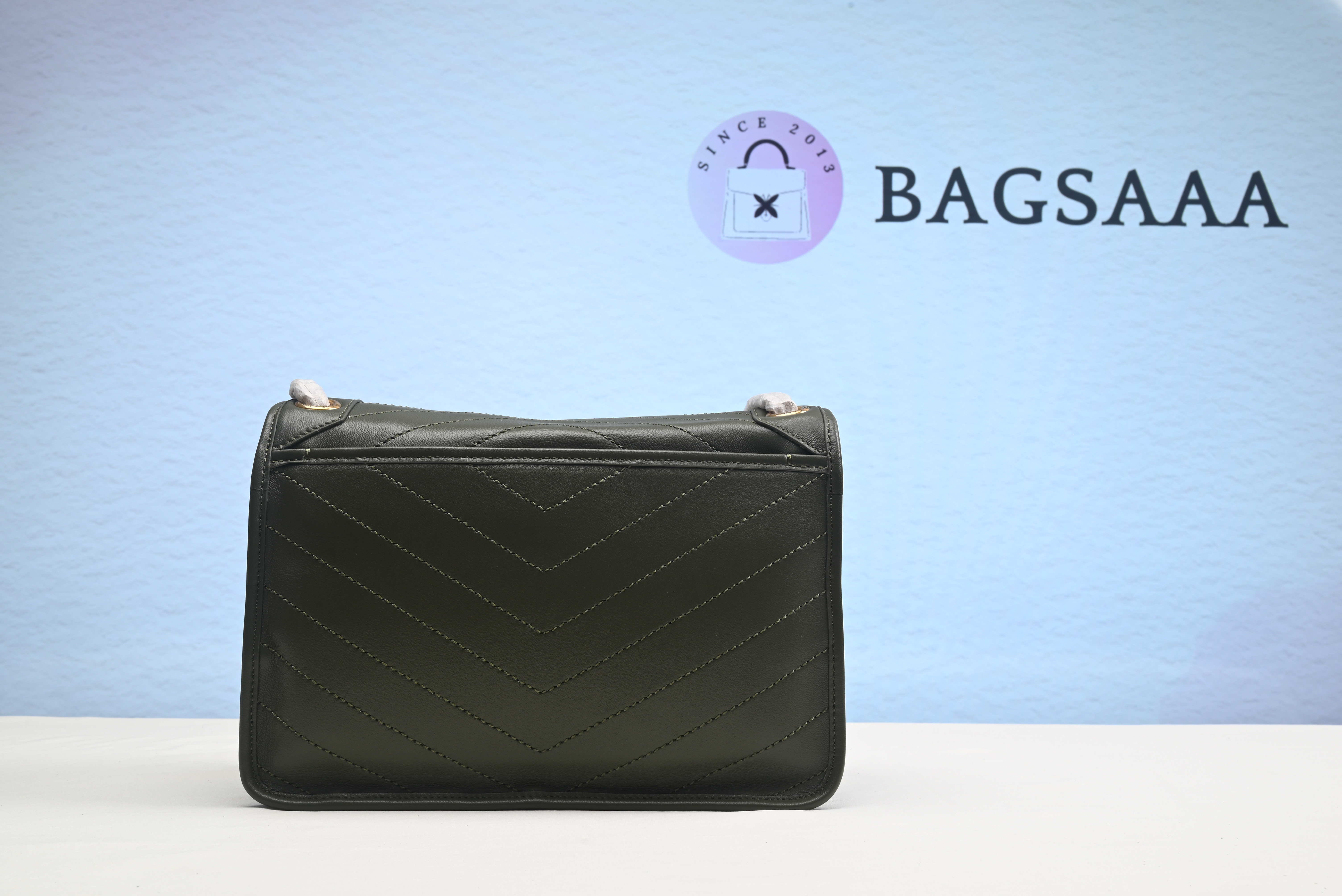 Bagsaaa Y51 Nikki Bag In Lambskin Green - H20 x W28 x D8.5 cm