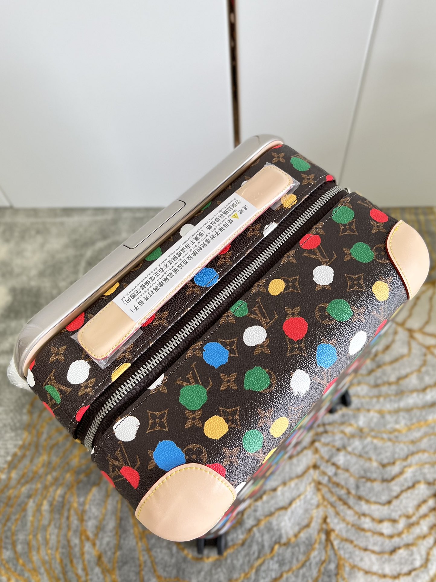 Bagsaaa L0vis Vvtt0n LV x YK Horizon 55 Monogram canvas 3D Painted Dots Rolling Luggage - M10118