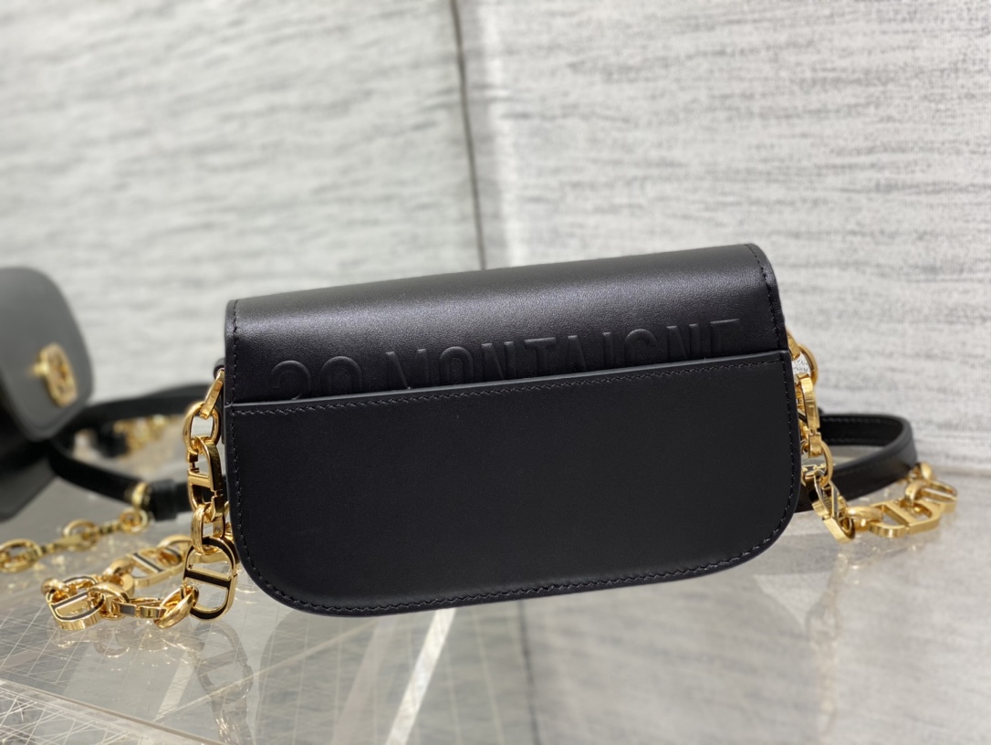 Bagsaaa D10r Montaigne Messenger Black Bag - 18*4.5*10cm