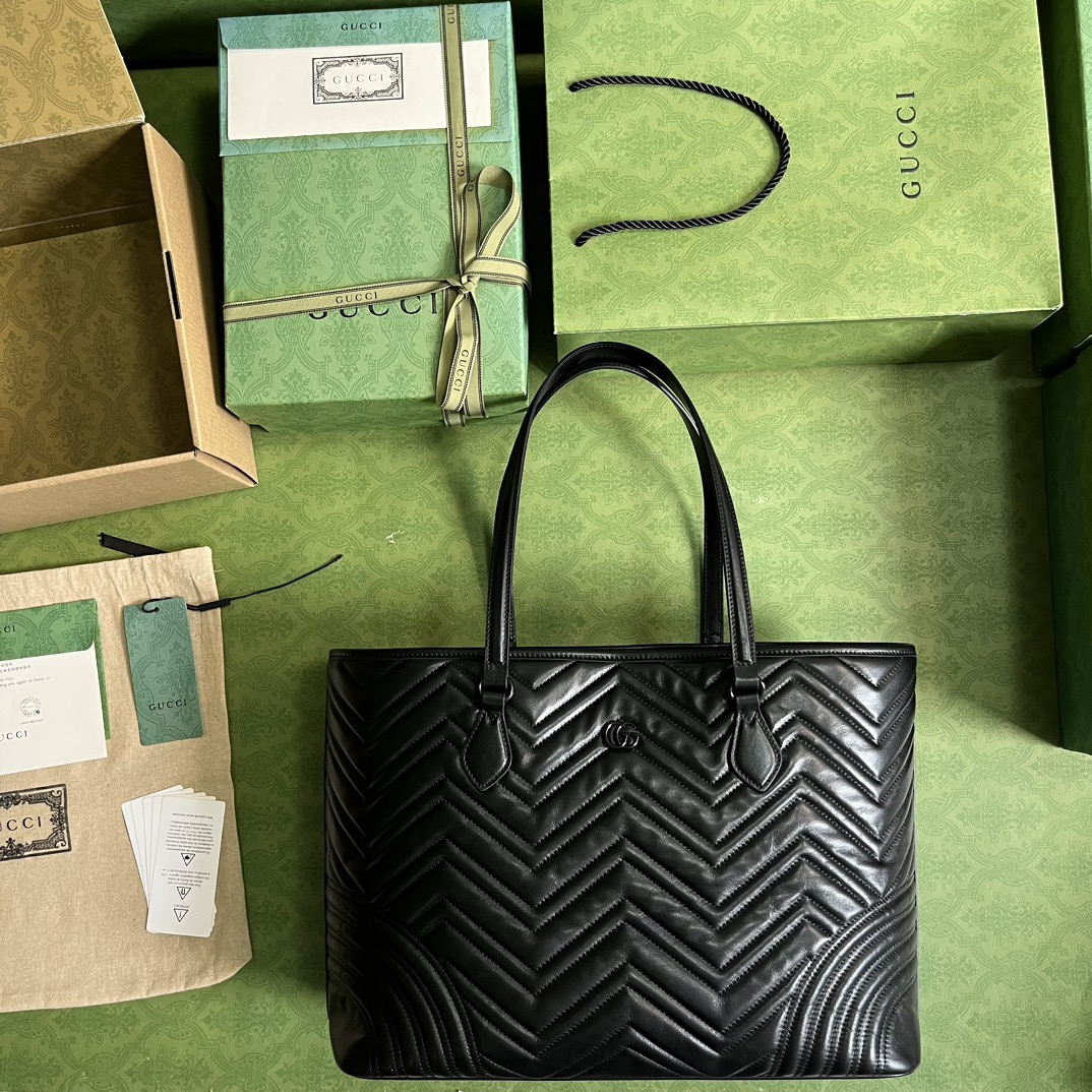 Bagsaaa Gvc*1 Marmont Tote Black Bag - 38.5x 29x 14cm