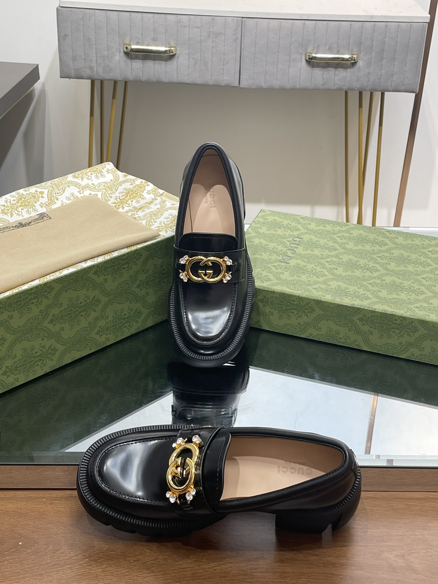 Bagsaaa Gvc*1 LUG SOLE LOAFER Black