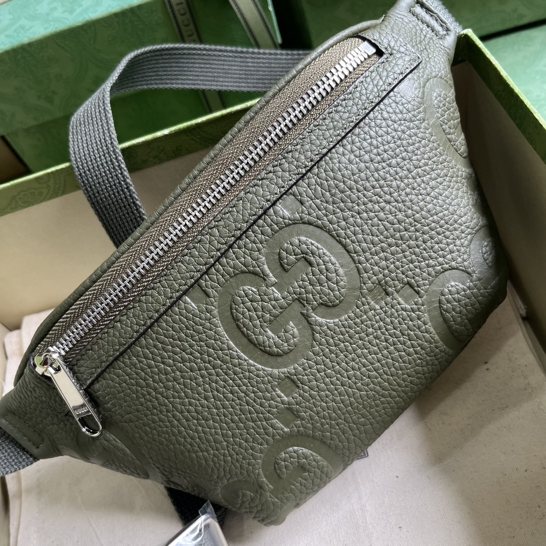 Bagsaaa Gvc*1 Jumbo GG belt bag in dark green - 23x 13x 5cm