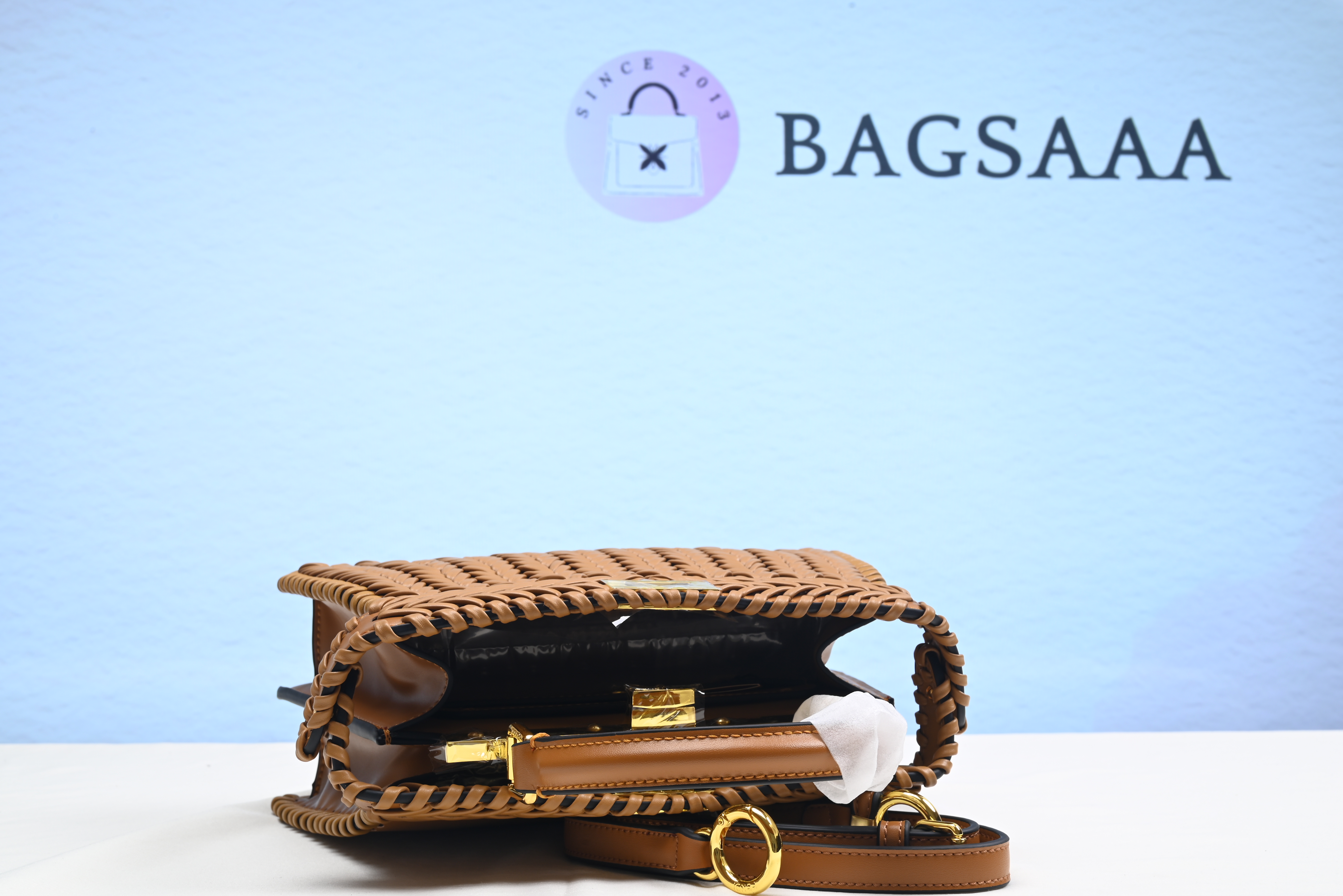 Bagsaaa F**di Peekaboo Petite Brown - 27x21x11cm