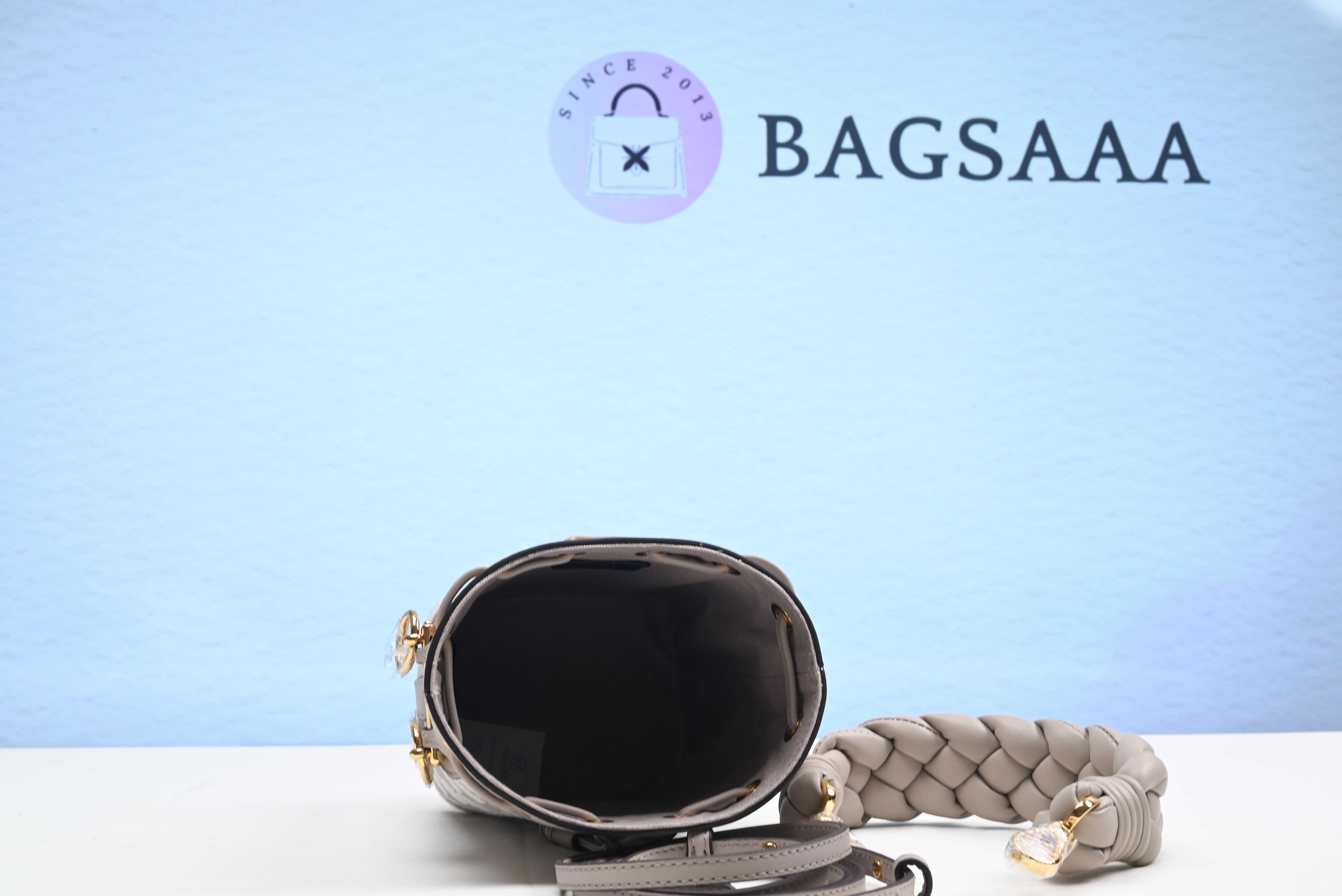 Bagsaaa F**di Mon Tresor Grey canvas FF mini bag - 18*10*12cm