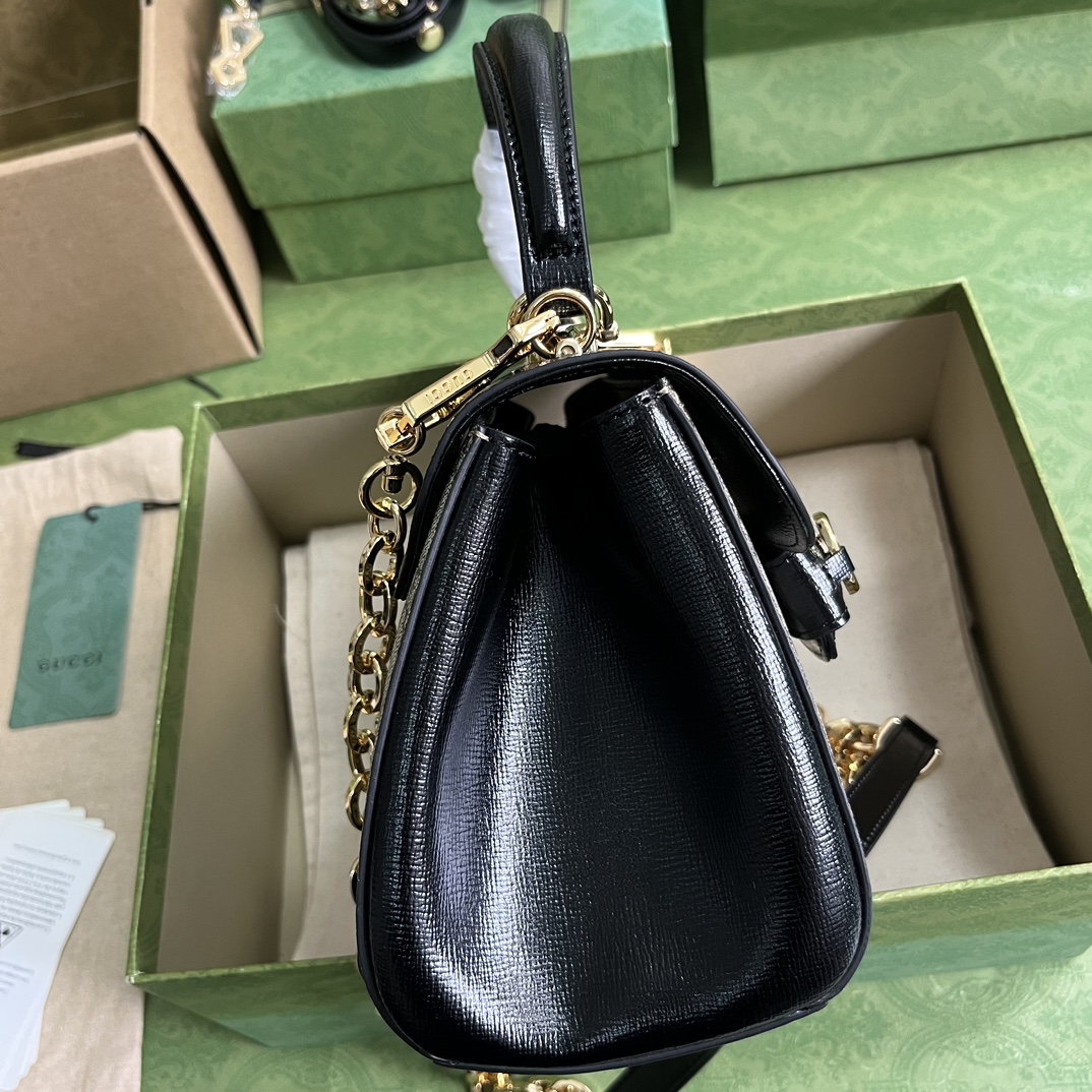 Bagsaaa Gvc*1 Horsebit 1955 mini bag ebony black - 22x16x10.5cm
