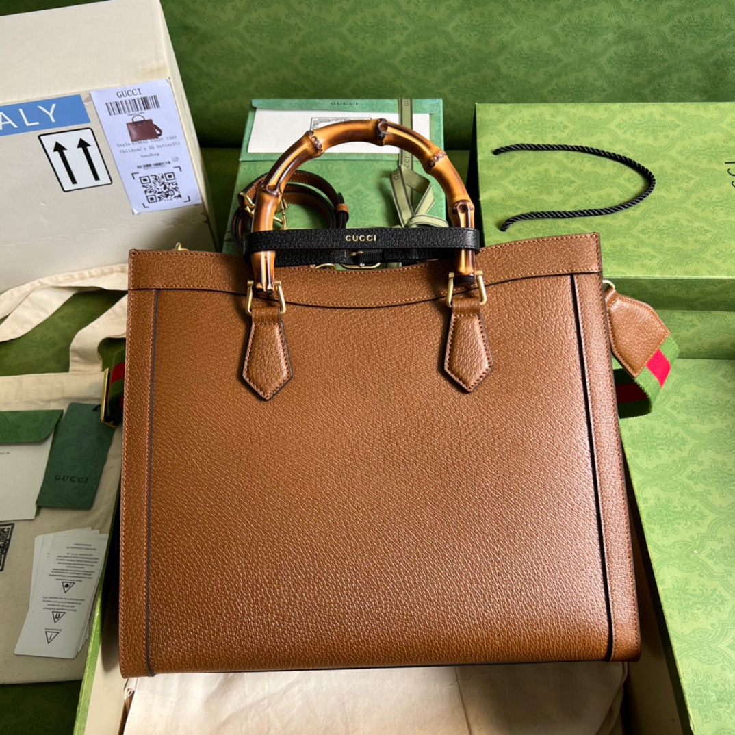 BAGSAAA Gvc*1 DIANA MEDIUM TOTE BAG BROWN
