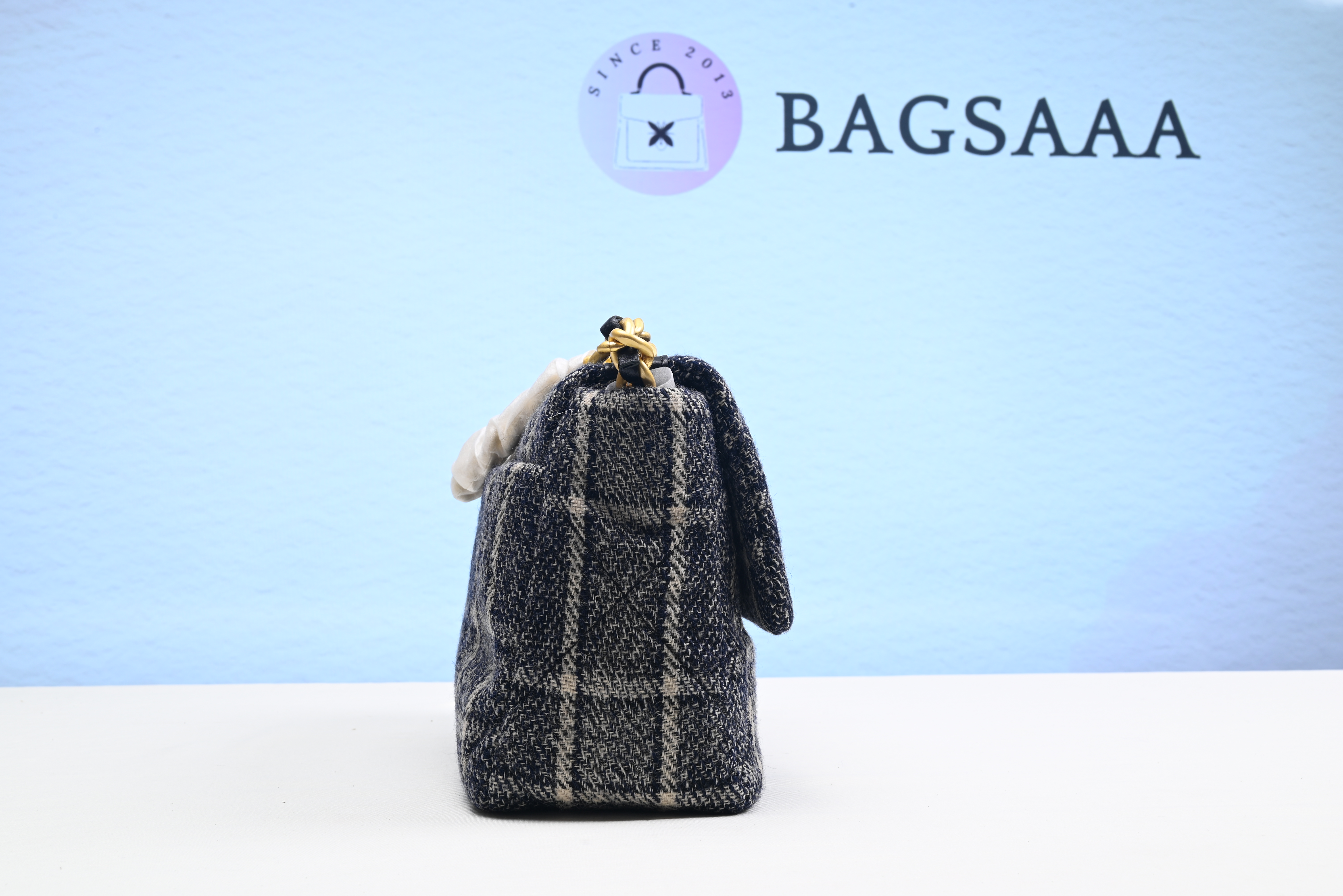 Bagsaaa Ch**el 19 Tweed Quilted - 20 × 30 × 10 cm