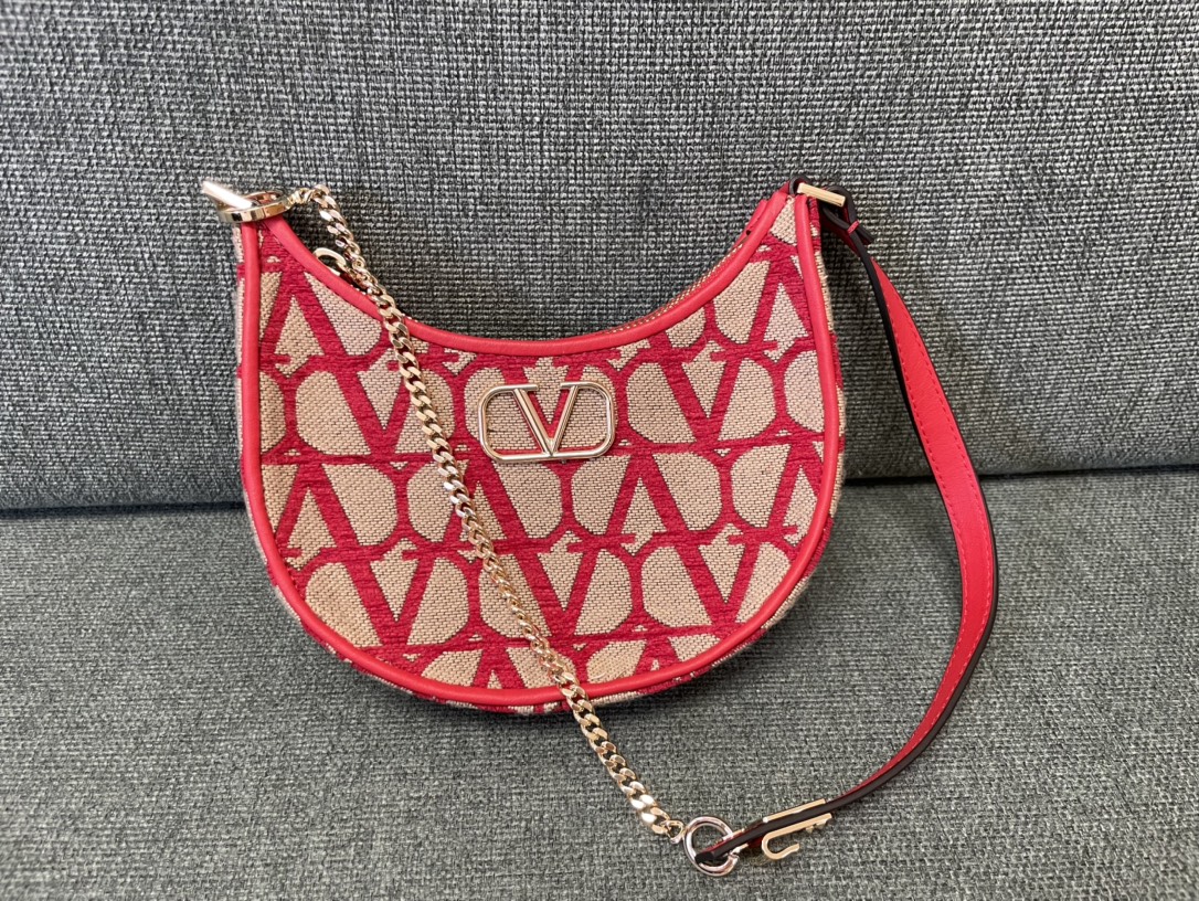 Bagsaaa Va1e*ntin0 Garavani VLogo Toile Iconographe Mini shoulder red