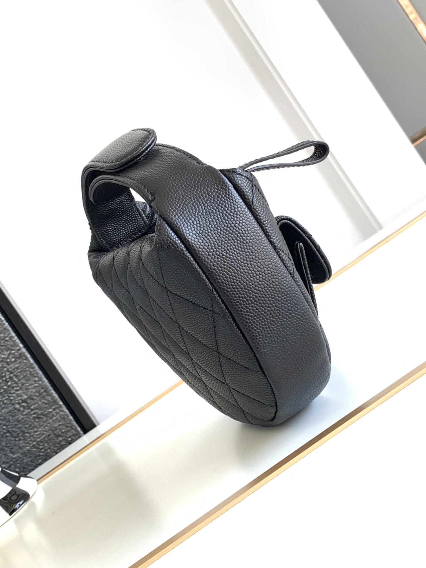 Bagsaaa Ch**el Bucket Bag Black Caviar