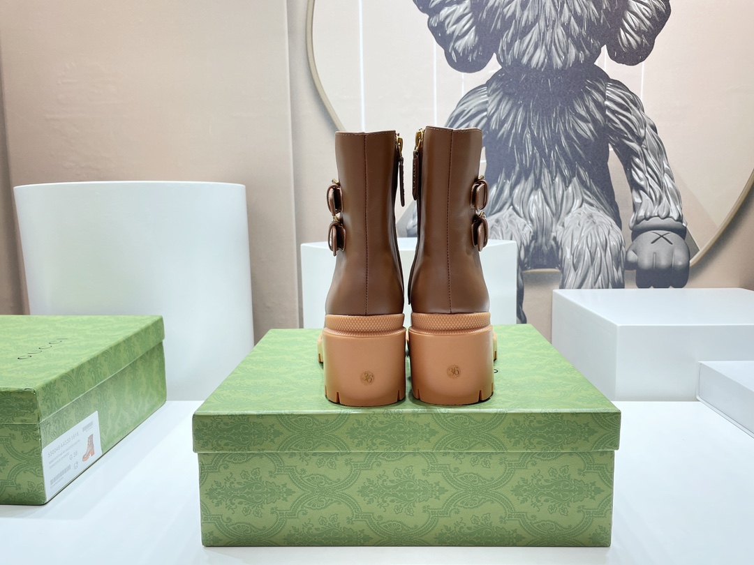 Bagsaaa Gvc*1 Trip Printed Coated-canvas And Leather Ankle Boots - Brown