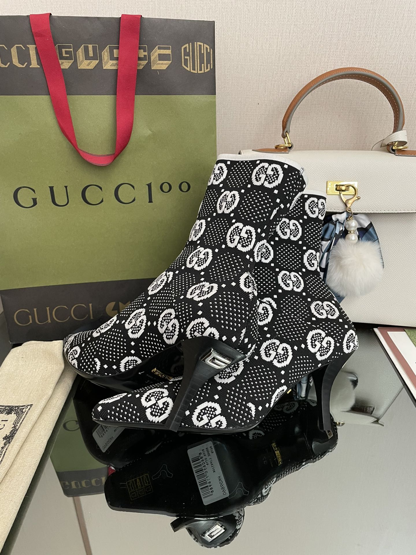 Bagsaaa Gvc*1 Tom Heel Boots - Black and white