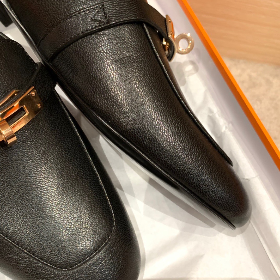 Bagsaaa H**me5 Kelly Loafers Gold Hardware
