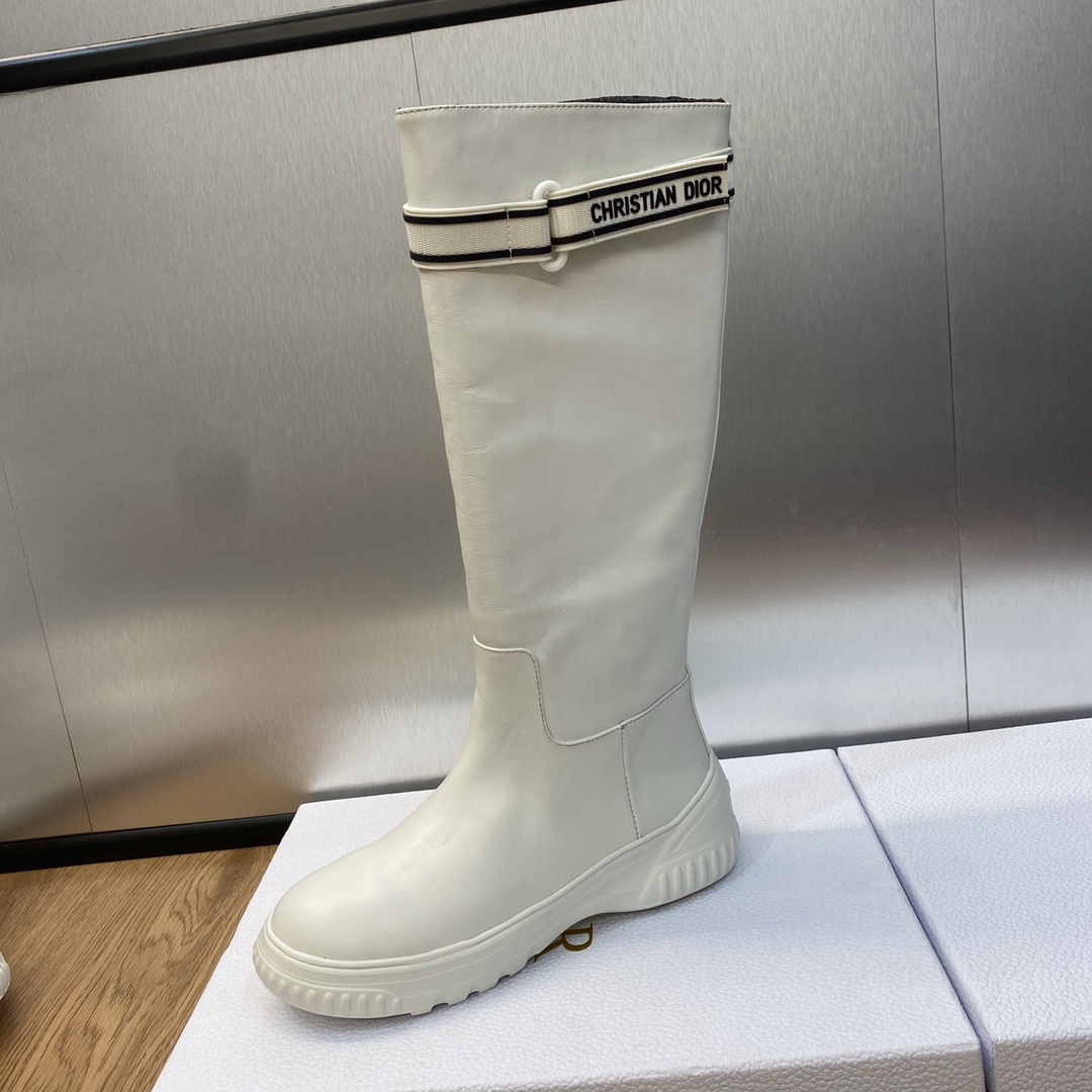 Bagsaaa D10r Over Knee White Boots