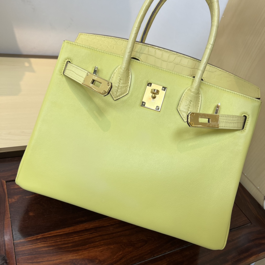Bagsaaa H**me5 Birkin Touch Swift Yellow 30