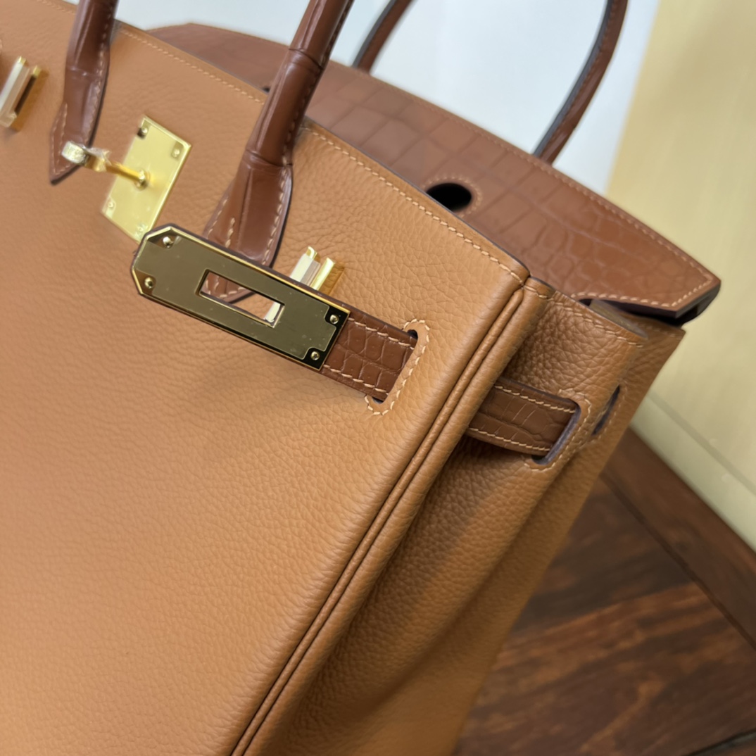 Bagsaaa H**me5 Birkin Touch Togo Brown 30