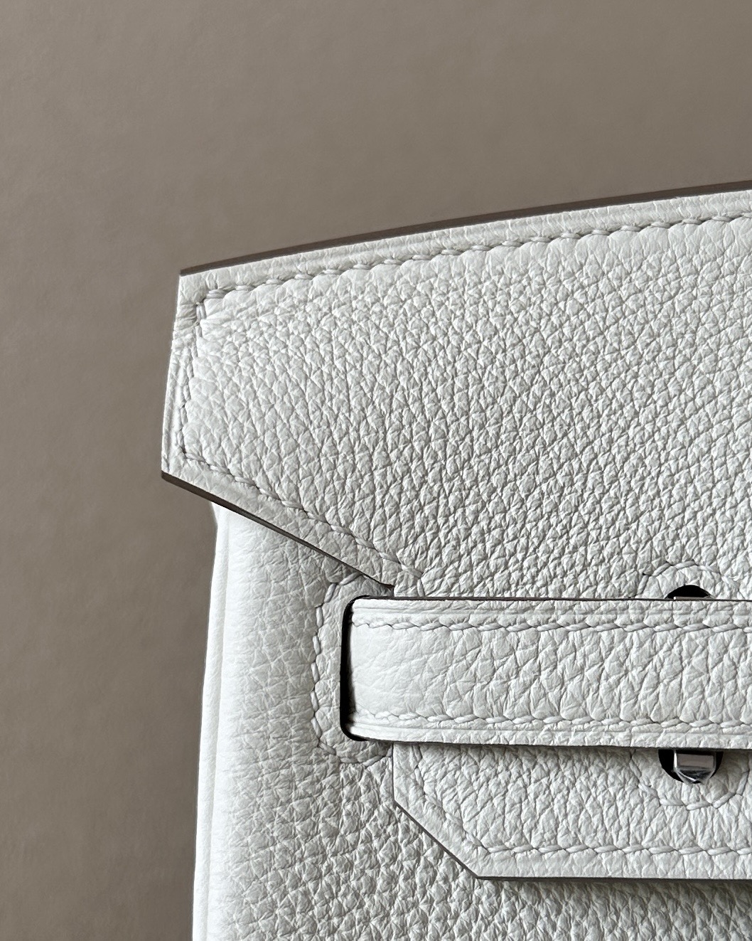 Bagsaaa H**me5 Birkin 25 in Togo White Leather with 