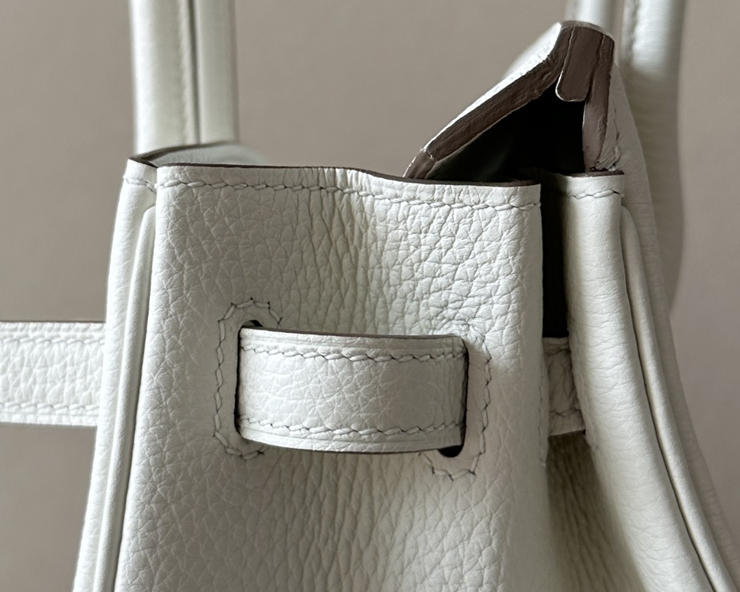 Bagsaaa H**me5 Birkin 25 in Togo White Leather with 