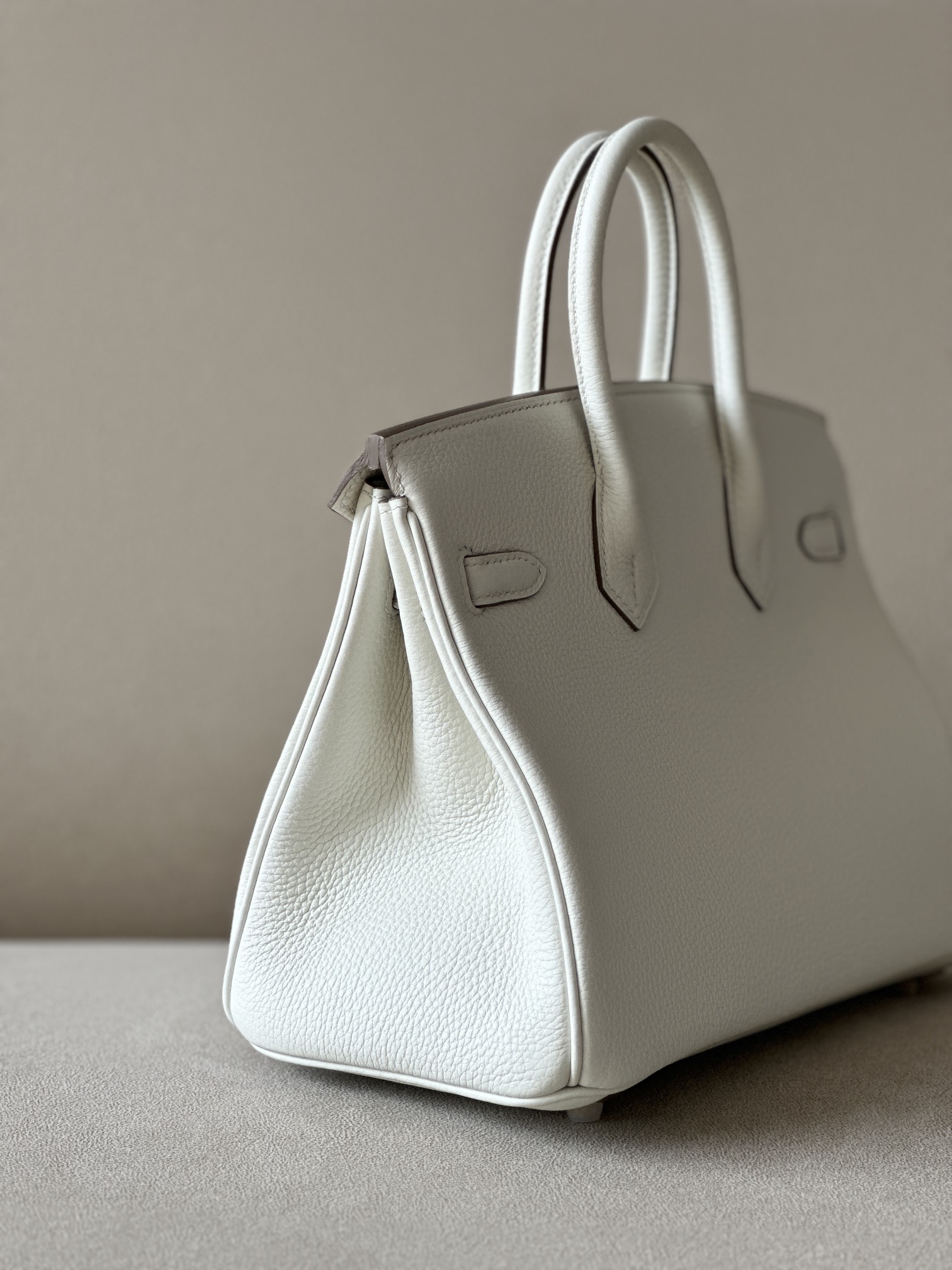 Bagsaaa H**me5 Birkin 25 in Togo White Leather with 