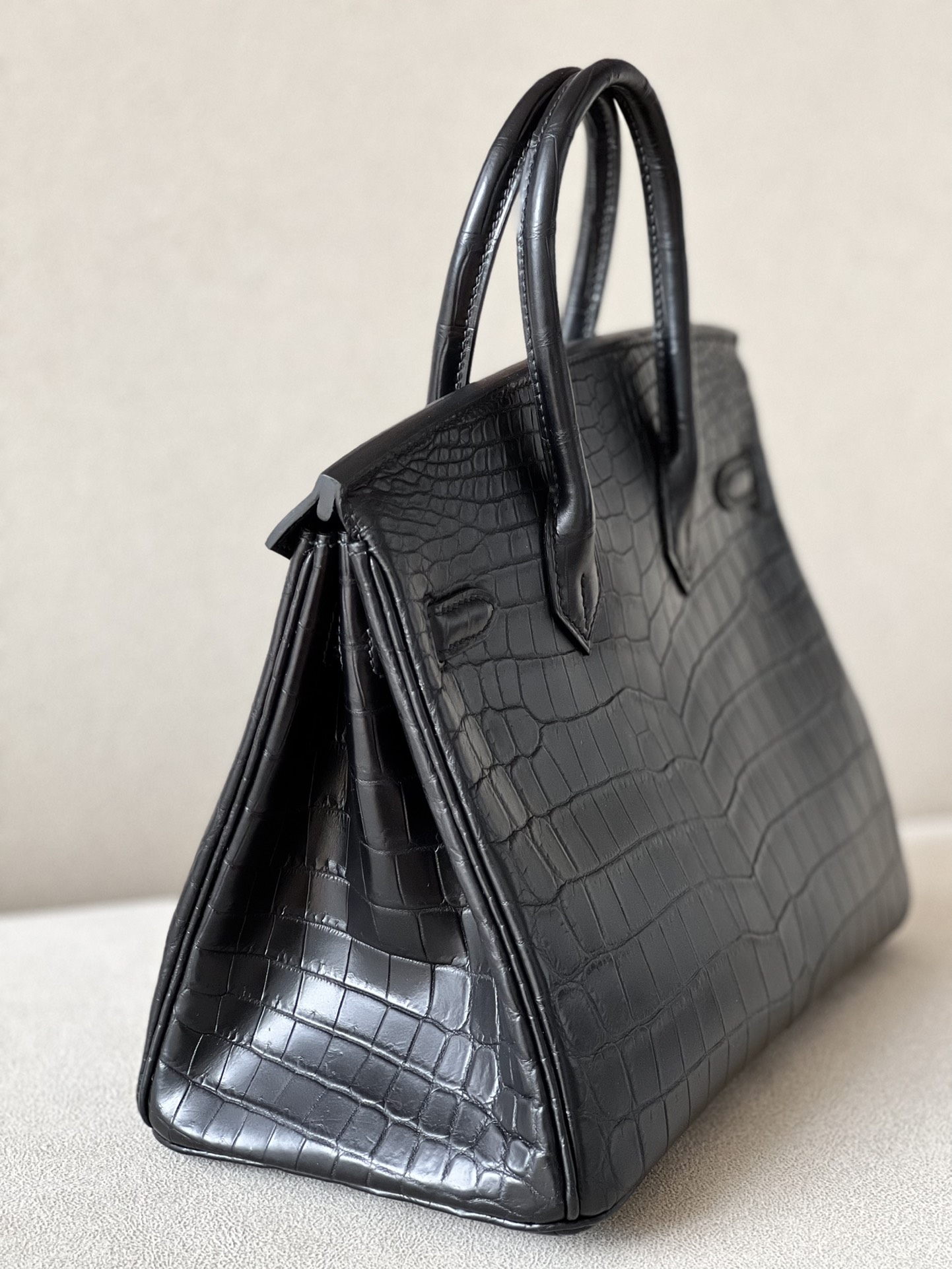 Bagsaaa H**me5 Birkin 25 Matte Black Crocodile