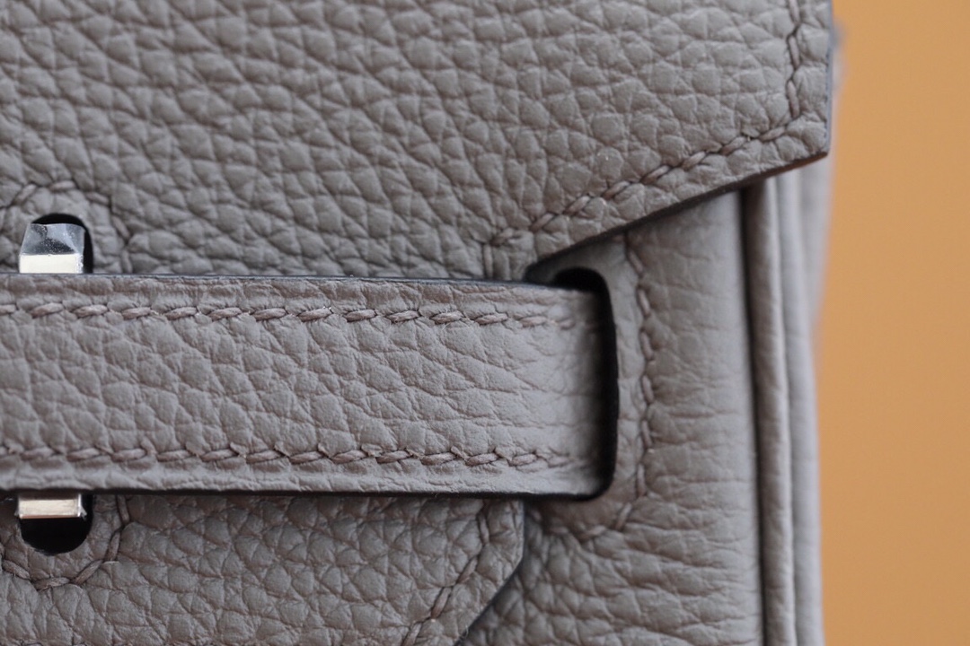 Bagsaaa H**me5 Birkin 25 in Togo Leather Dark Grey