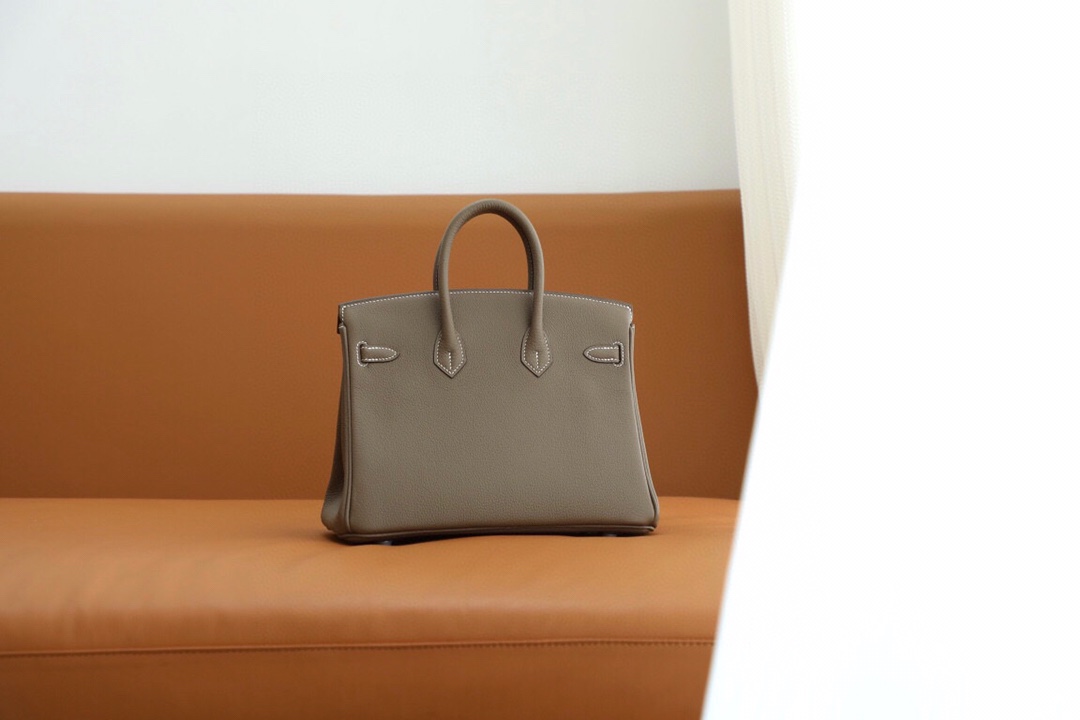 Bagsaaa H**me5 Birkin 25 in Togo Leather Dark Taupe